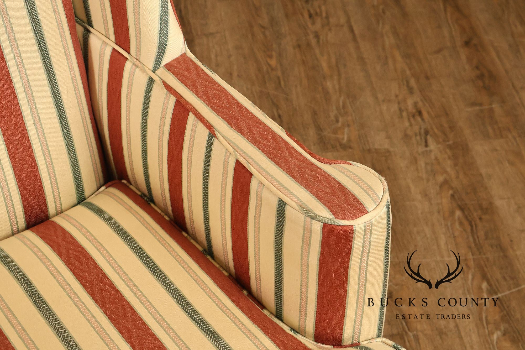 Gilliam Traditional Chippendale Style Pair Of Upholstered Wingback Armchairs
