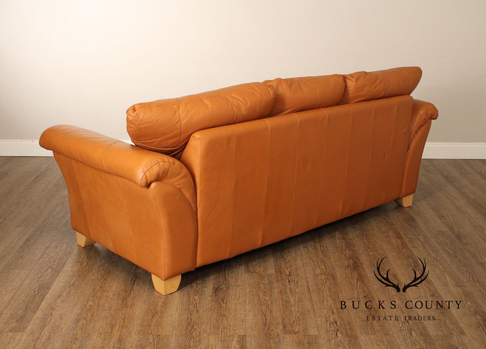 Post Modern Three-Seat Italian Leather 'Sonora' Sofa