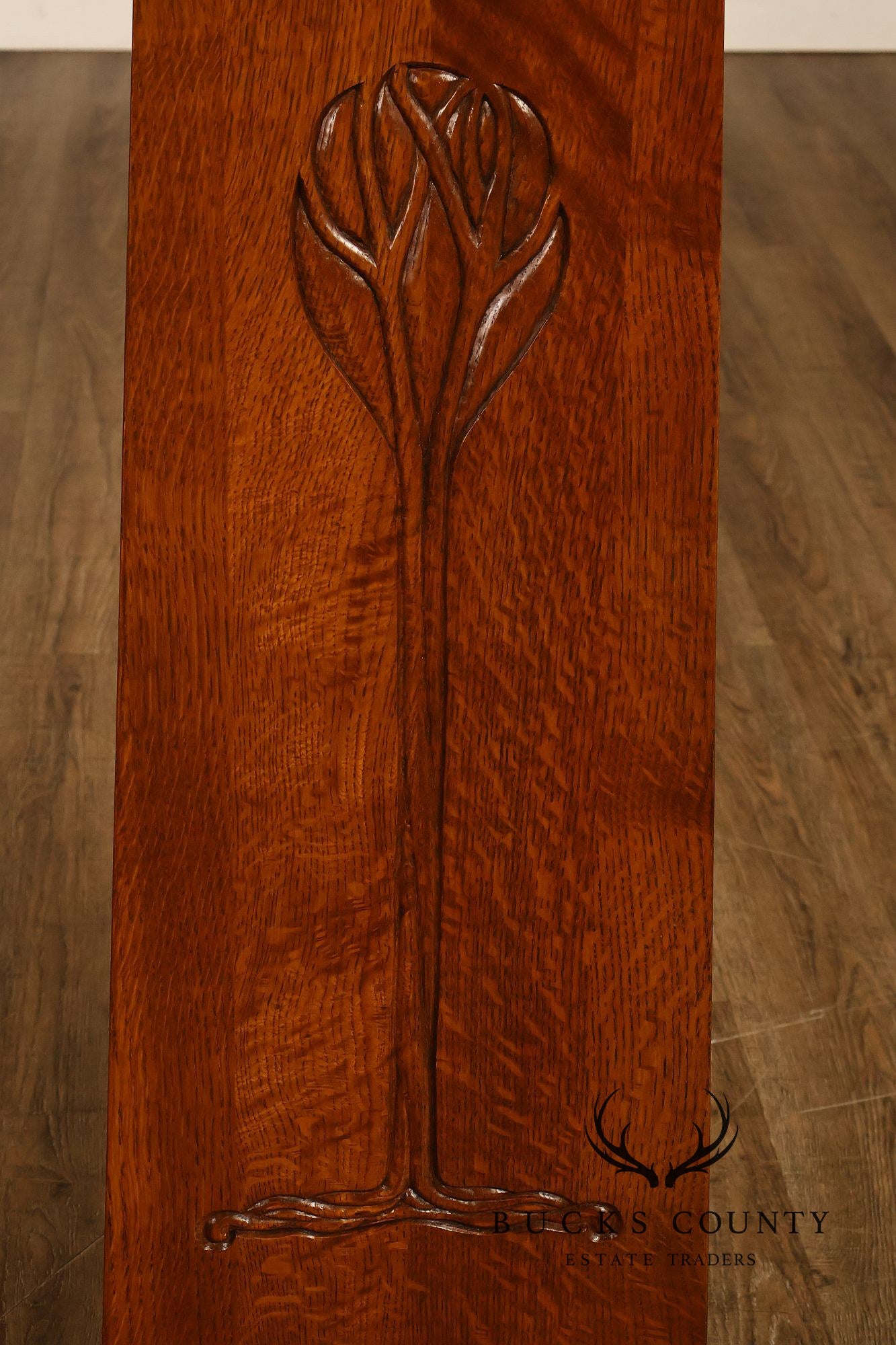 Stickley Mission Collection Oak Tree of Life Pedestal