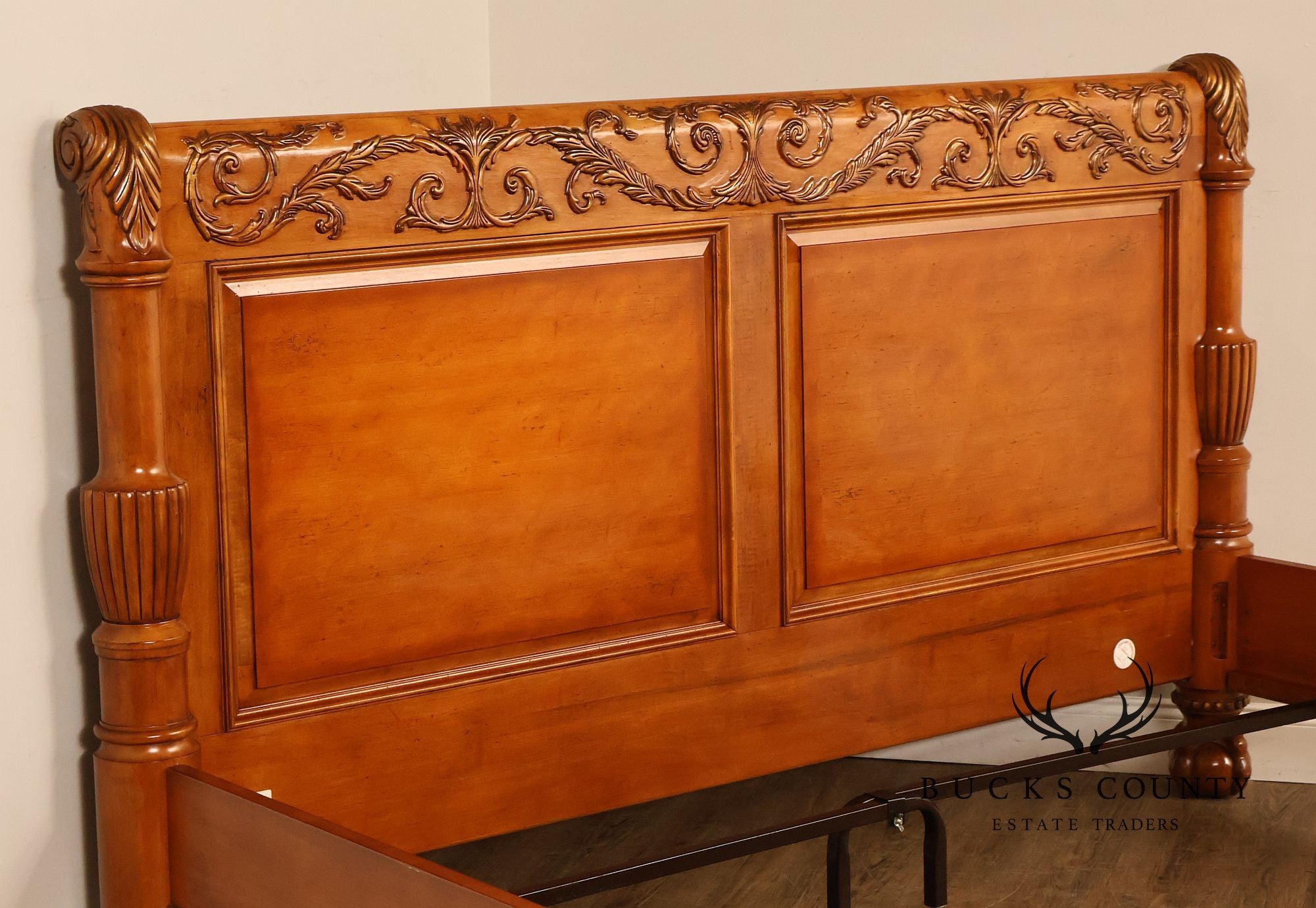 Century Furniture Continental Style King Size Sleigh Bed