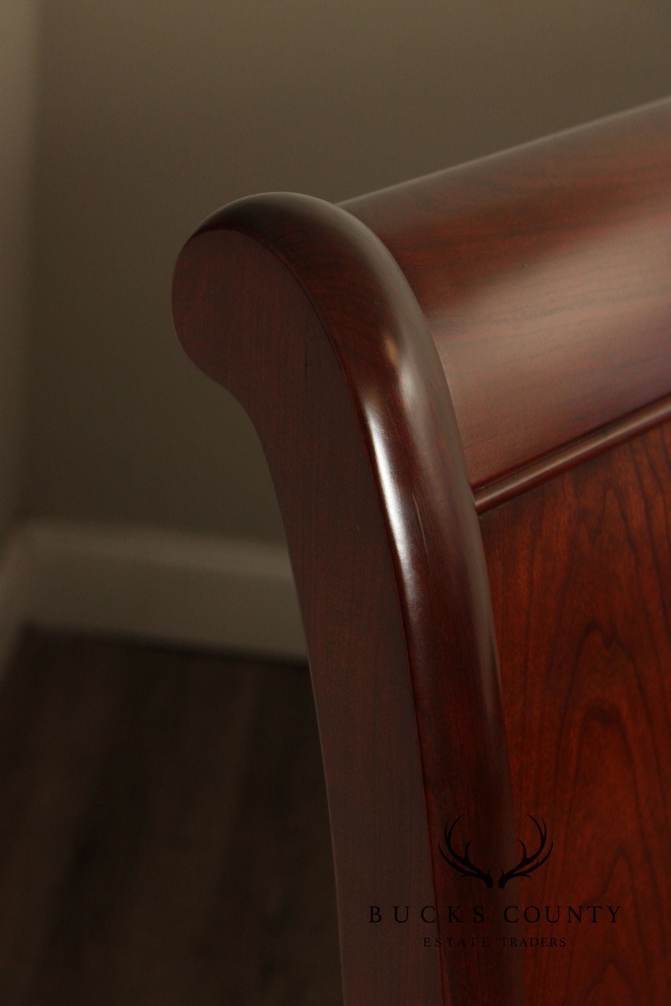 Stickley Traditional Style Cherry King Sleigh Bed