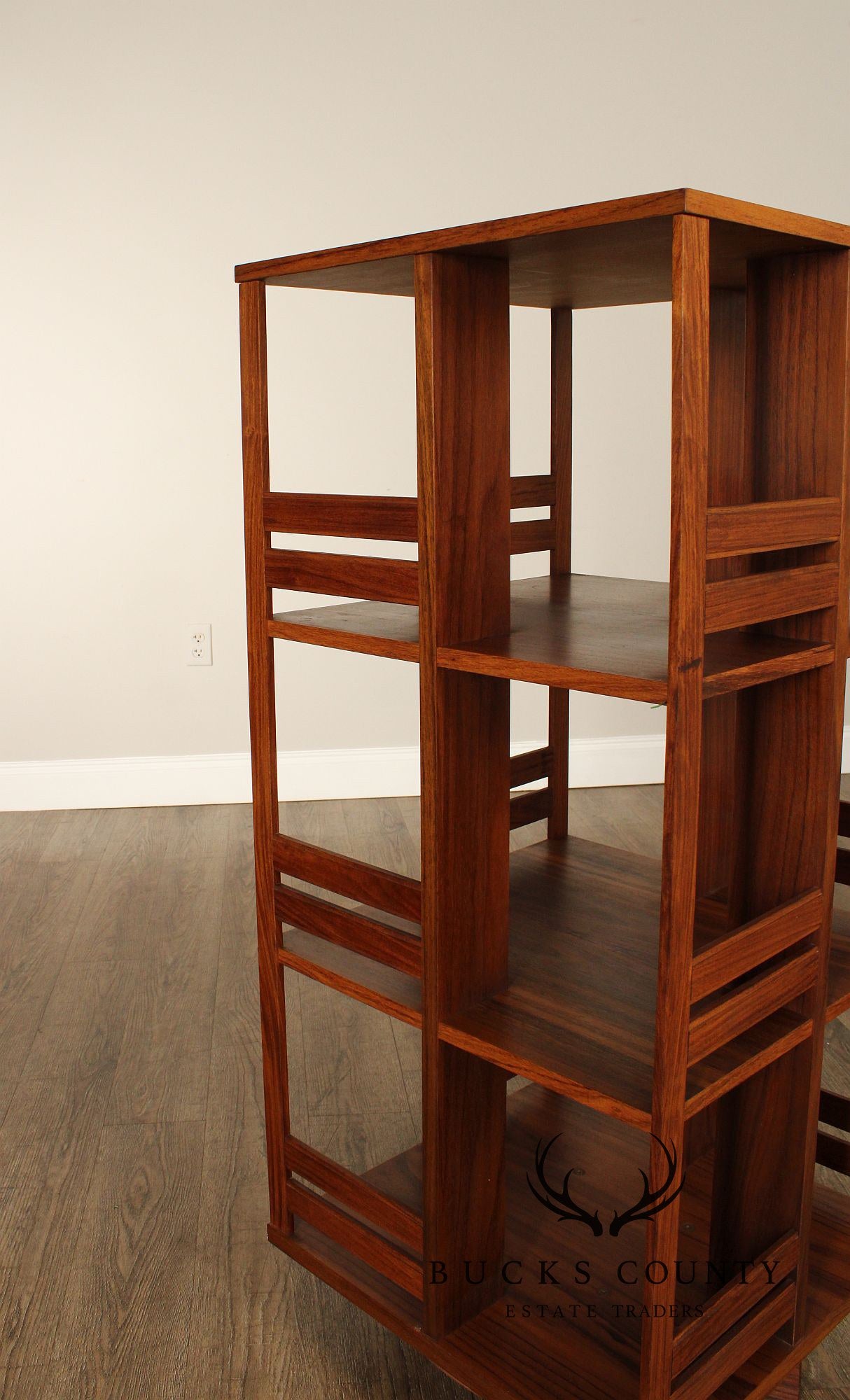 Danish Modern Teak Revolving Bookcase