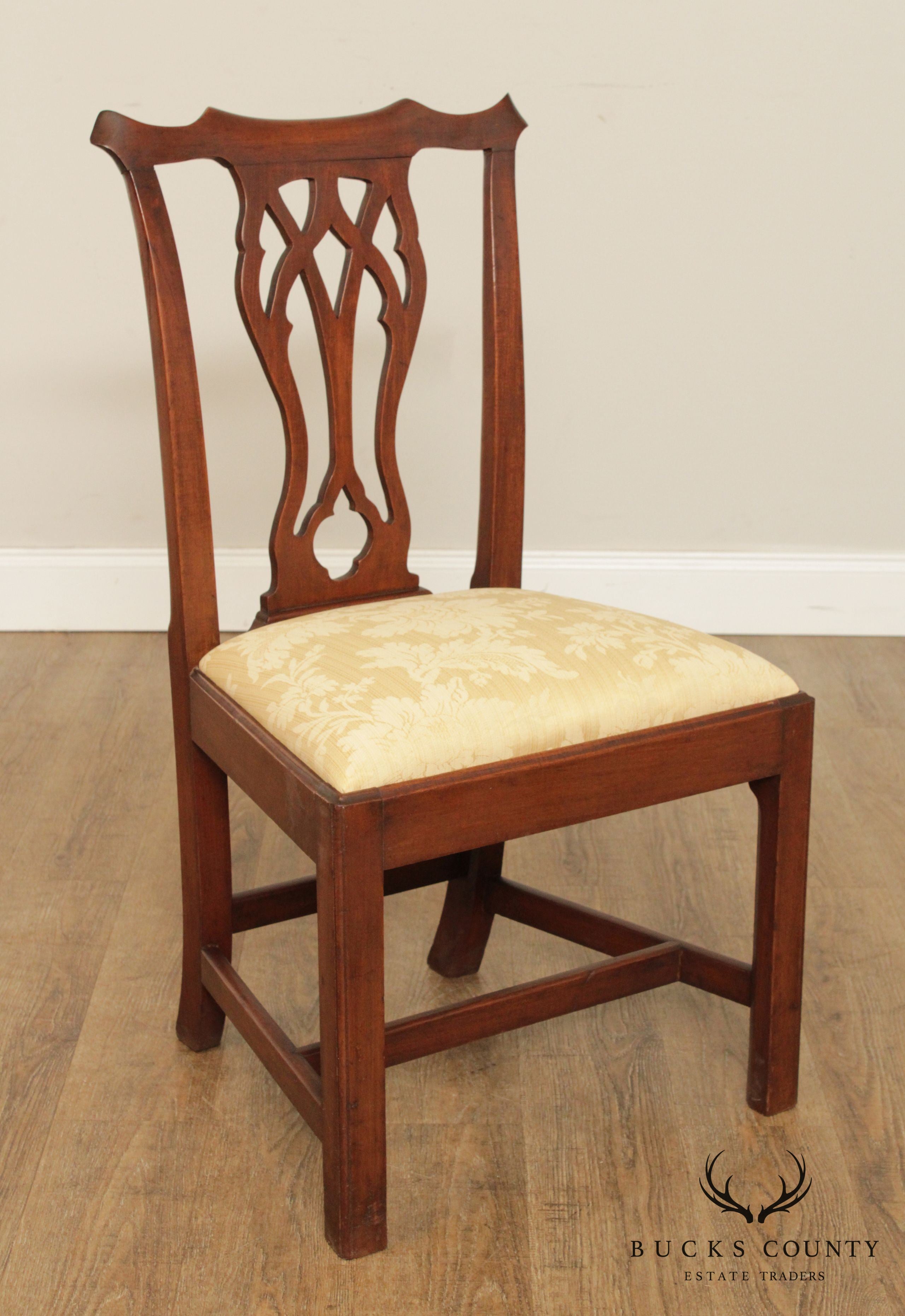 Antique Chippendale Style Cherry Side Chair