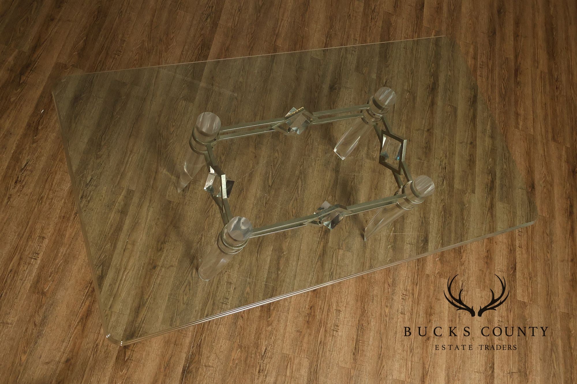 Pietro Costantini For Ello Glass Top Dining Table With Sculptural Base