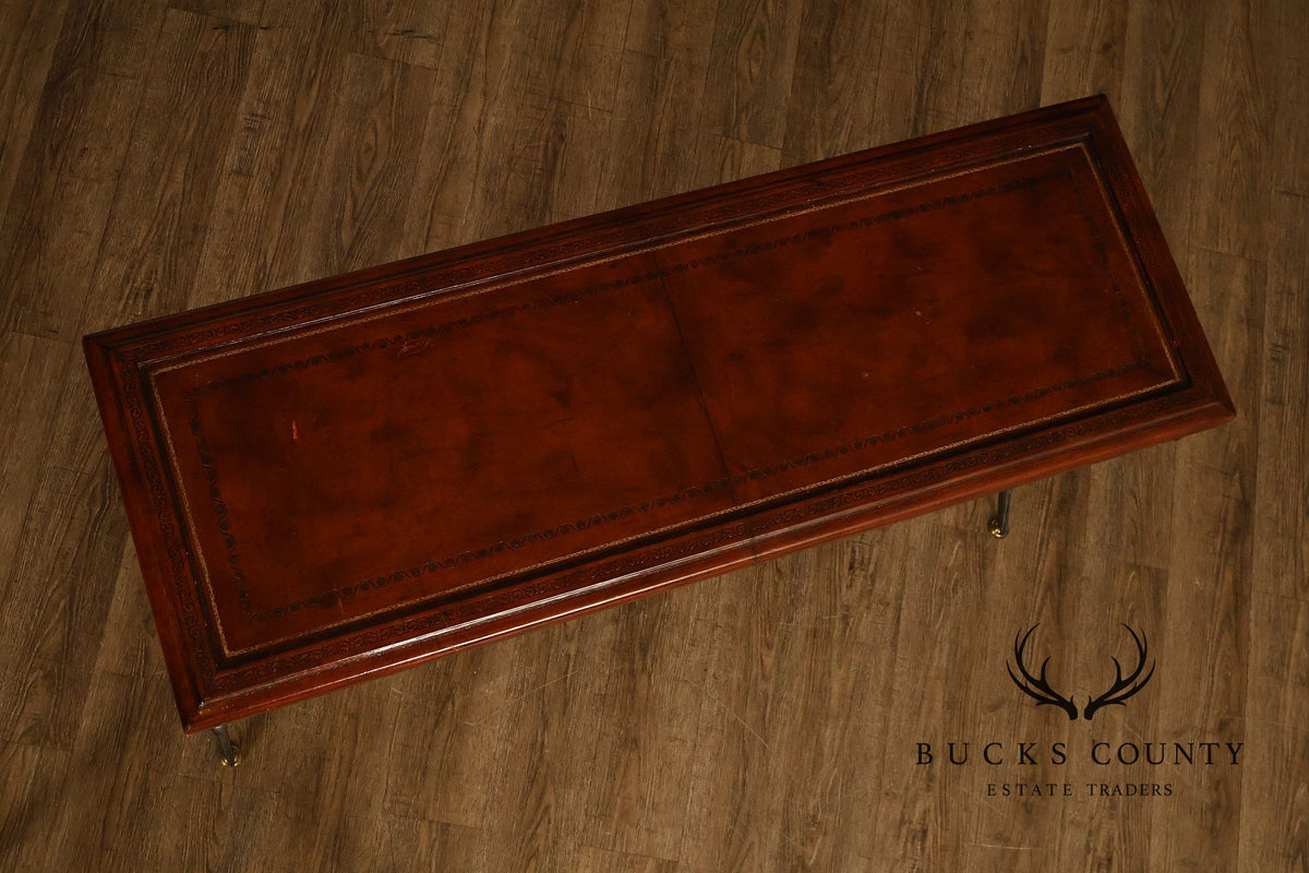 Maitland Smith Leather Top Sword Console