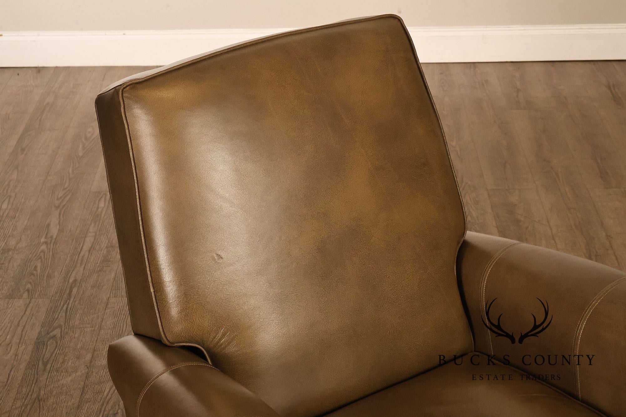 Ethan Allen Contemporary Leather Recliner Armchair