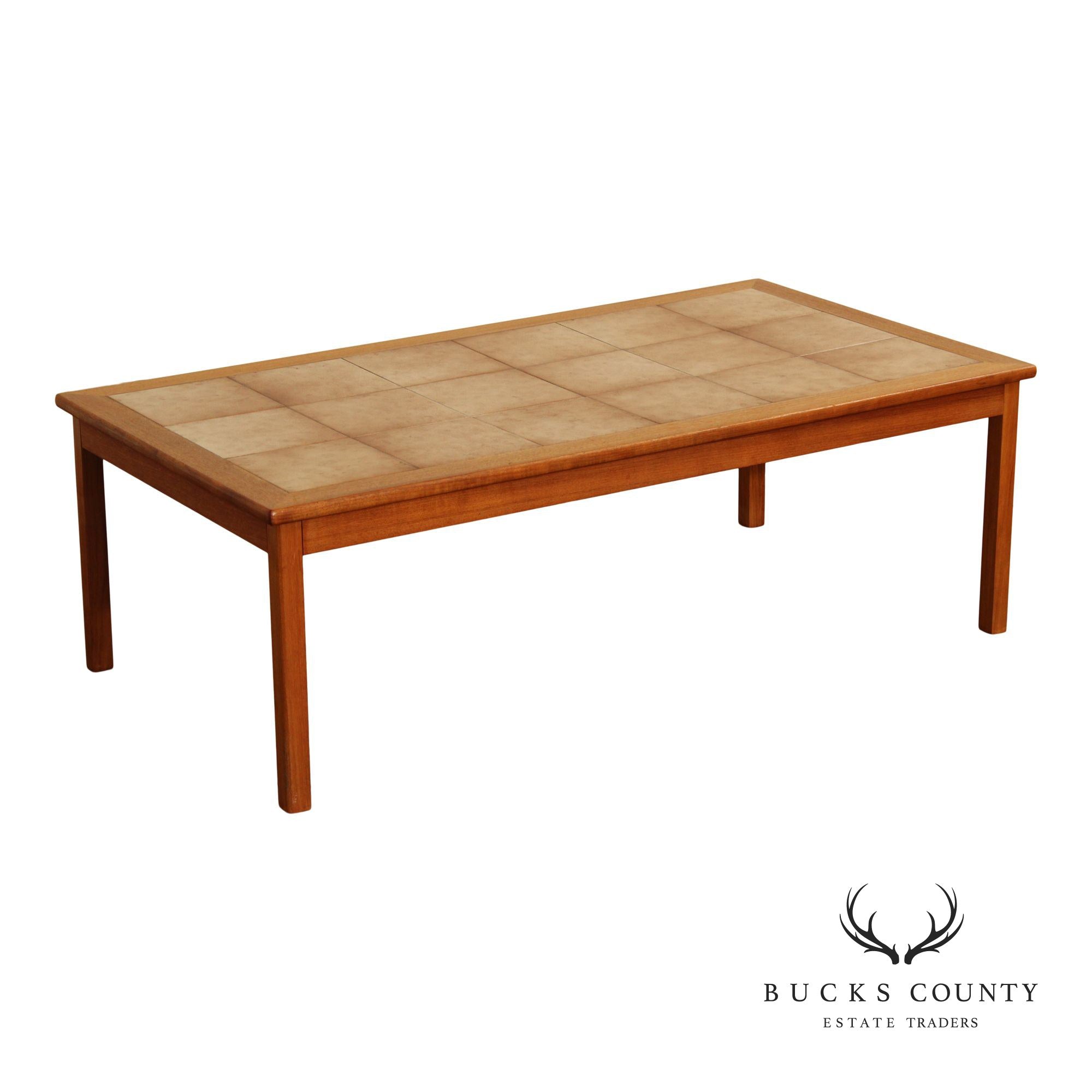 Møbelfabrikken Toften Danish Modern Tile Top Teak Coffee Table