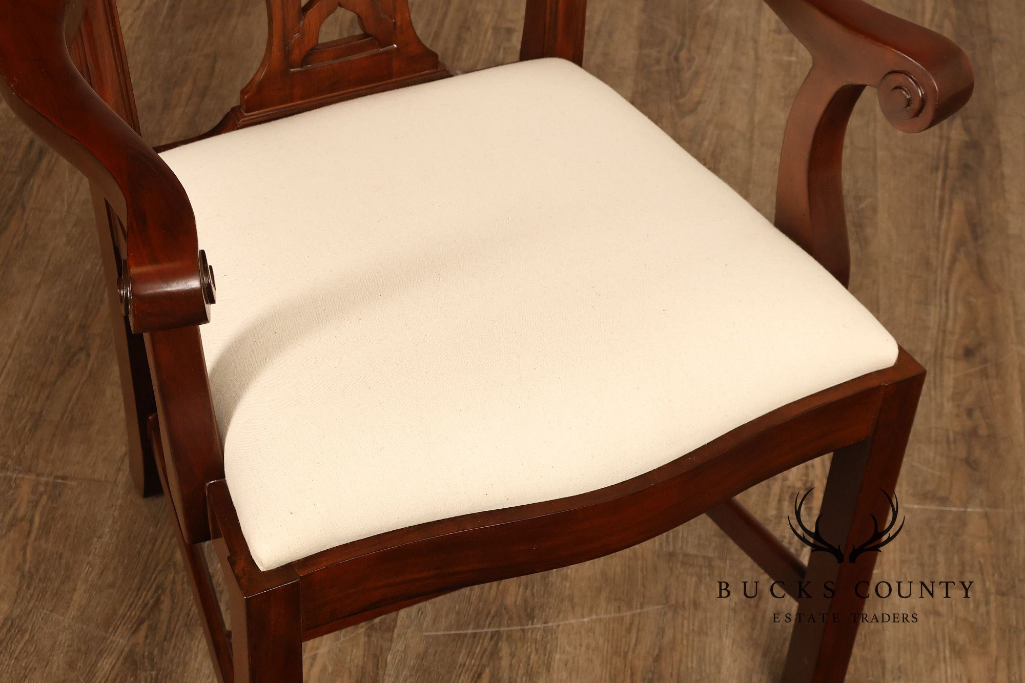 Scarborough House Chippendale Style Pair Of Mahogany Armchairs