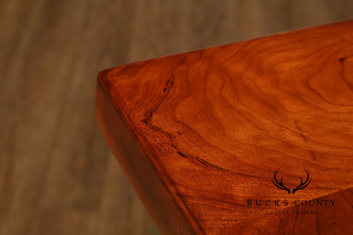 Custom Painted Wood Bar With Solid Wood Top