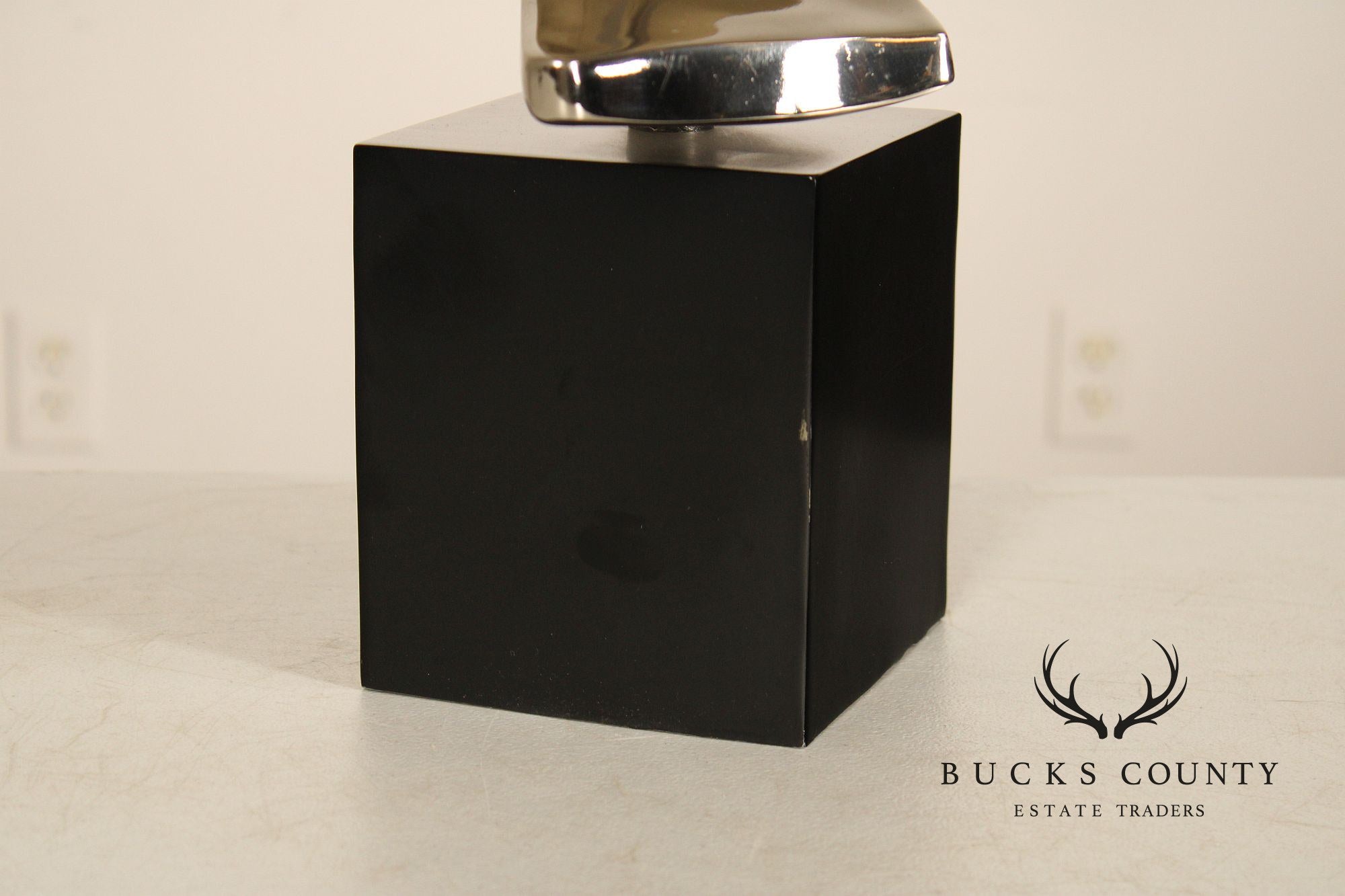 Richard Weiss & Harold Barr Modern Sculpted Chrome Table Lamp