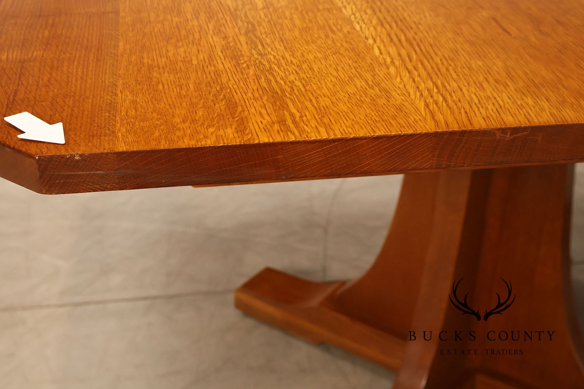 Stickley Mission Collection Oak Double Pedestal Dining Table