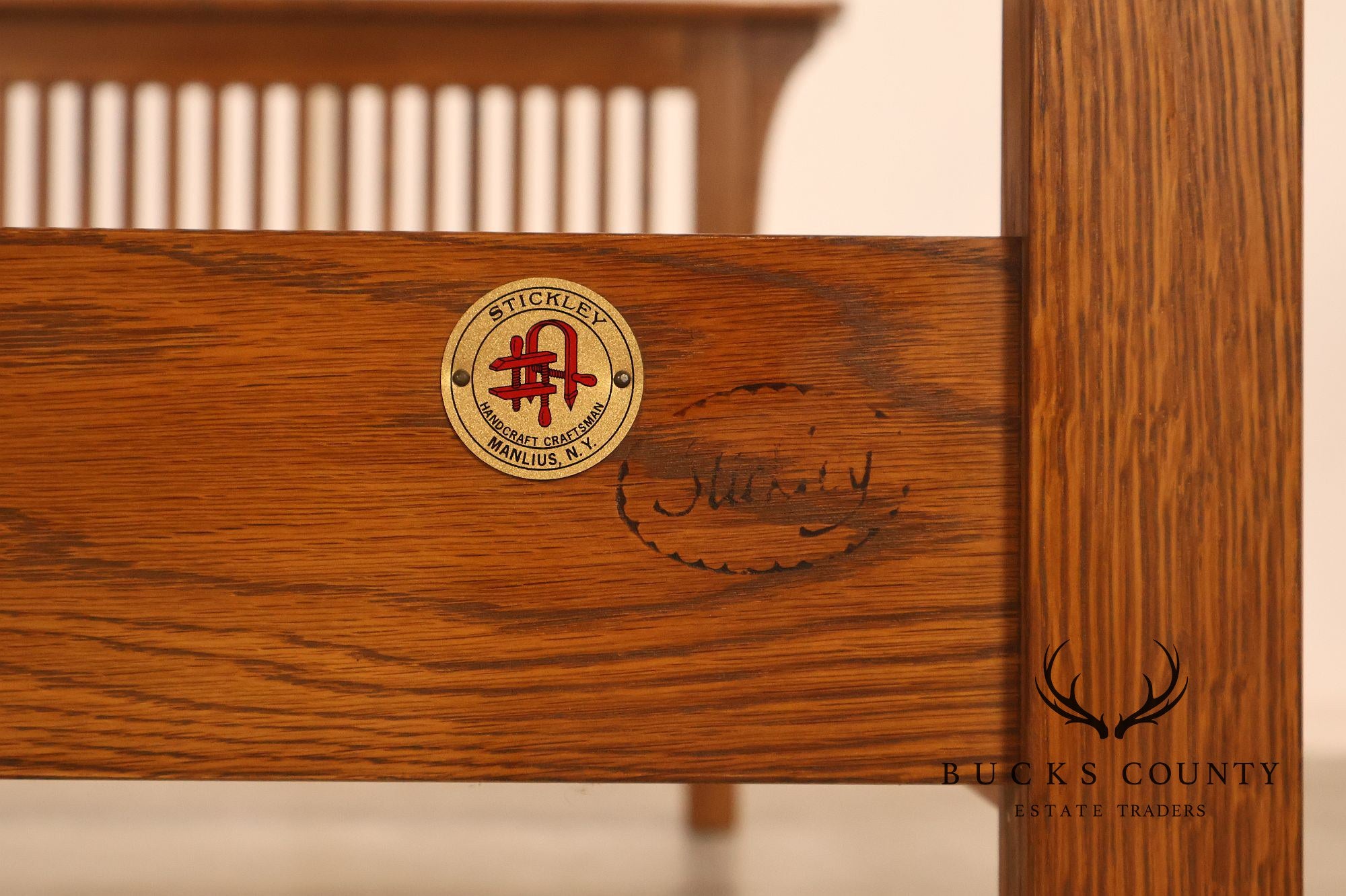 Stickley Mission Collection Oak Spindle Full Size Bed