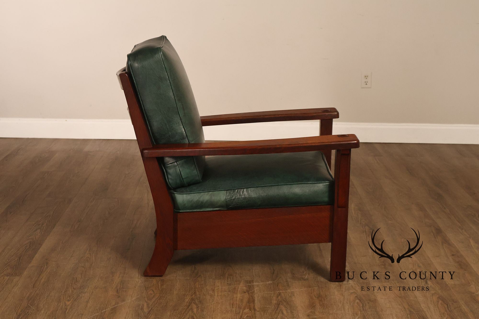 Limbert Arts & Crafts Antique Mission Oak Lounge Chair And Rocking Chair