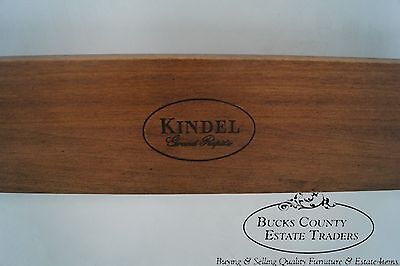 Kindel Belvedere Regency Style Fruitwood & Brass Full Size Headboard