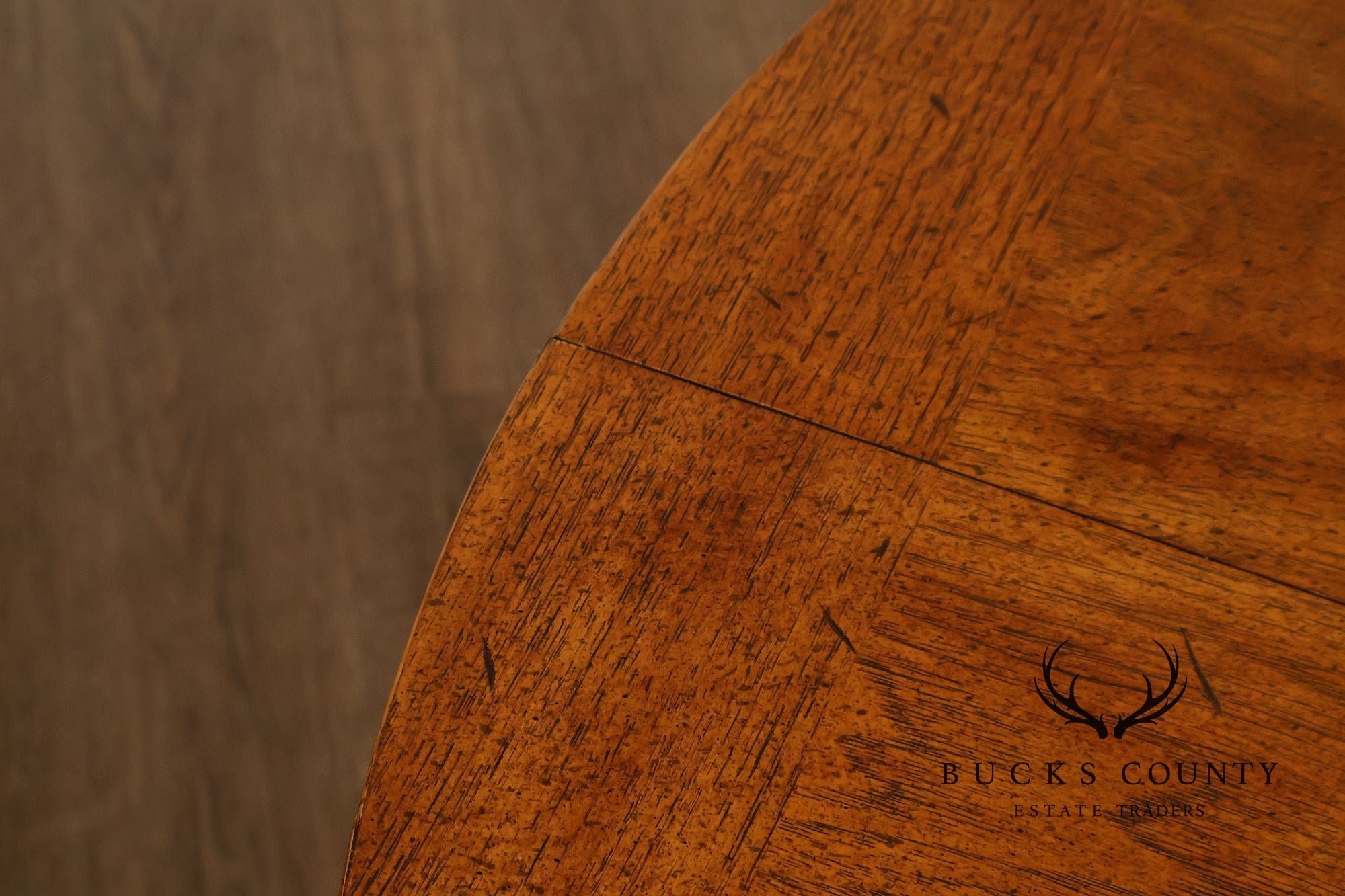 Drexel 'Woodbriar' Campaign Style Round Expandable Dining Table