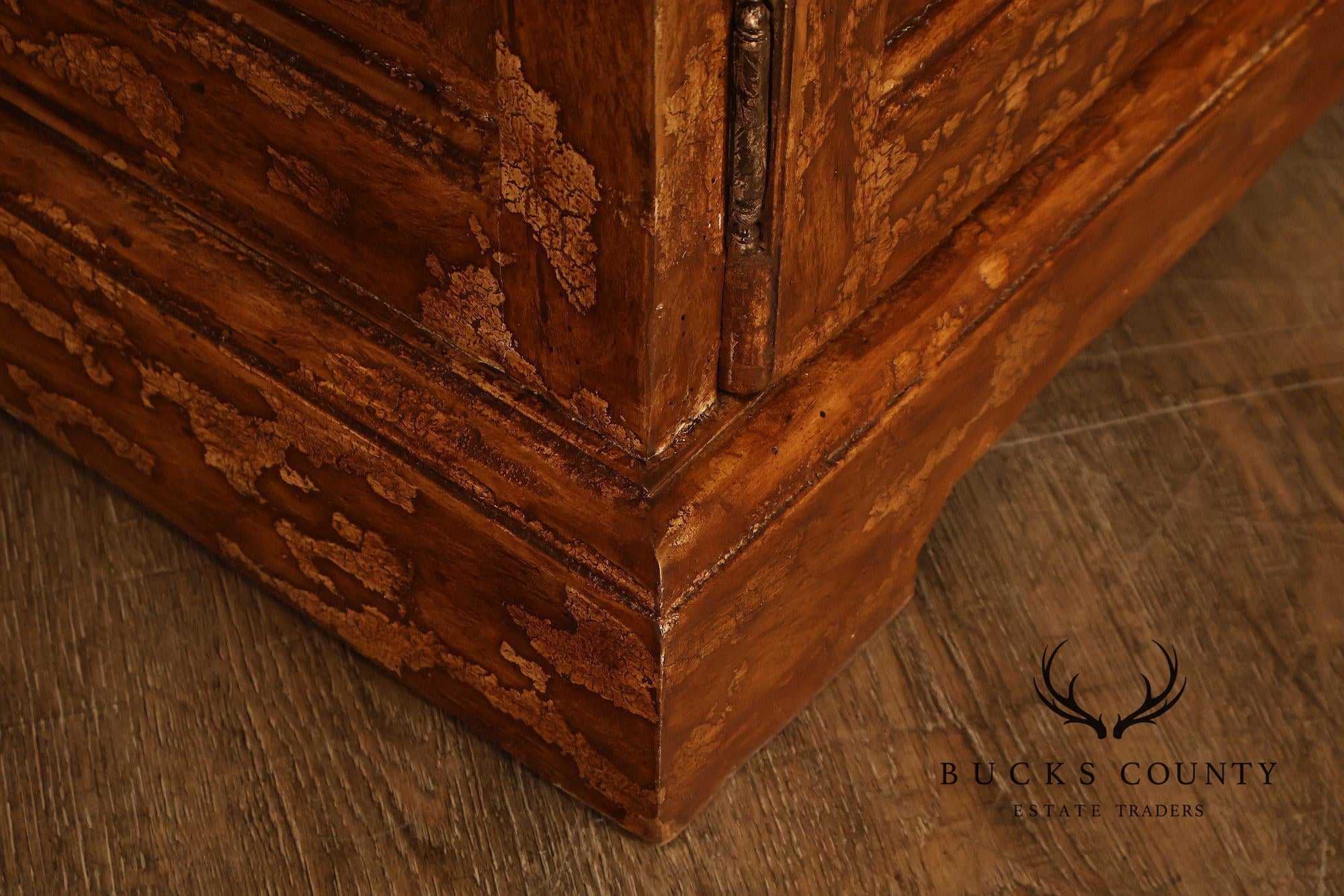 Bausman & Company Paint Decorated Four Door Sideboard Buffet Cabinet