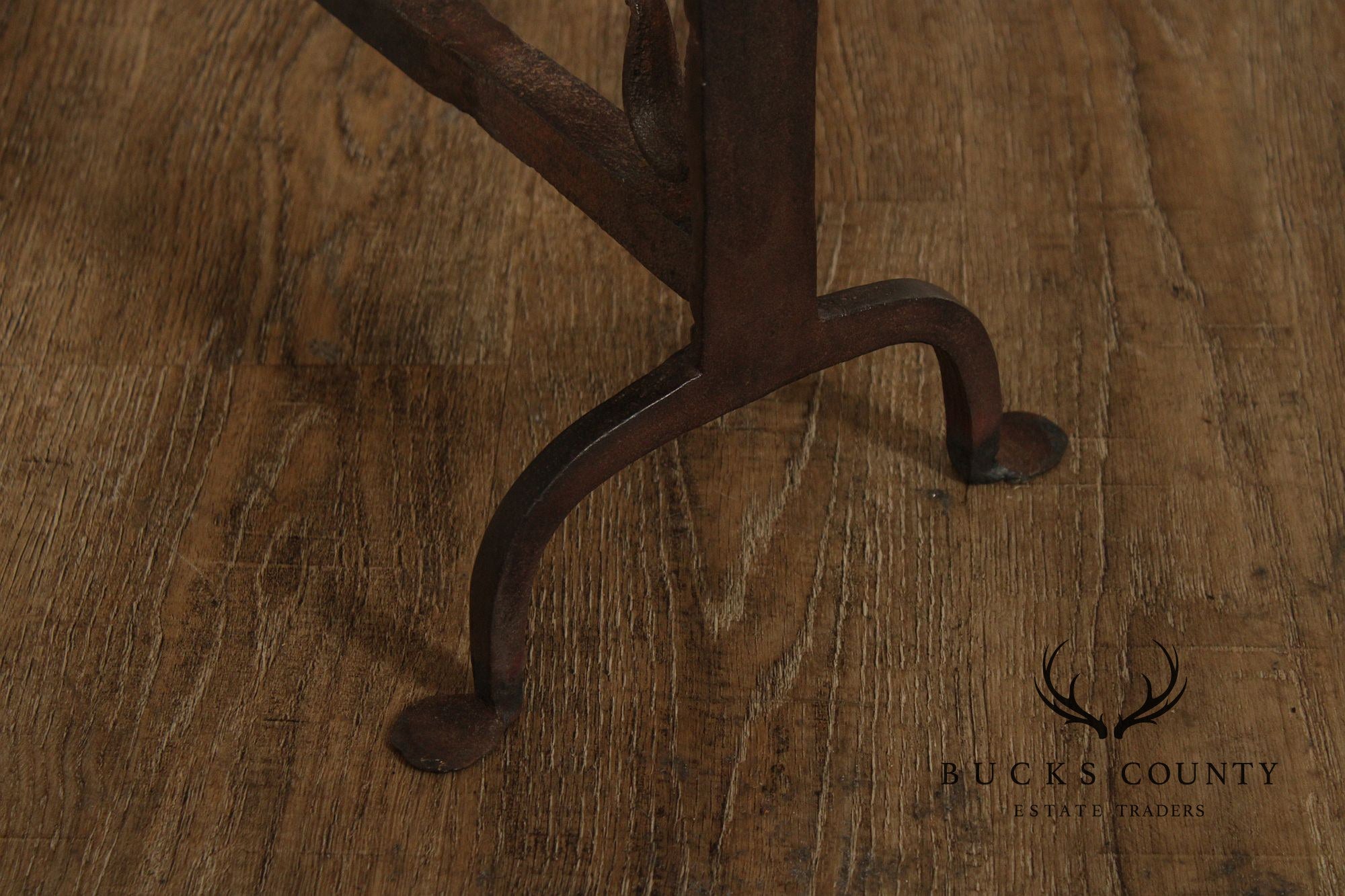 Antique Pair of Fireplace Hand Forged Andirons