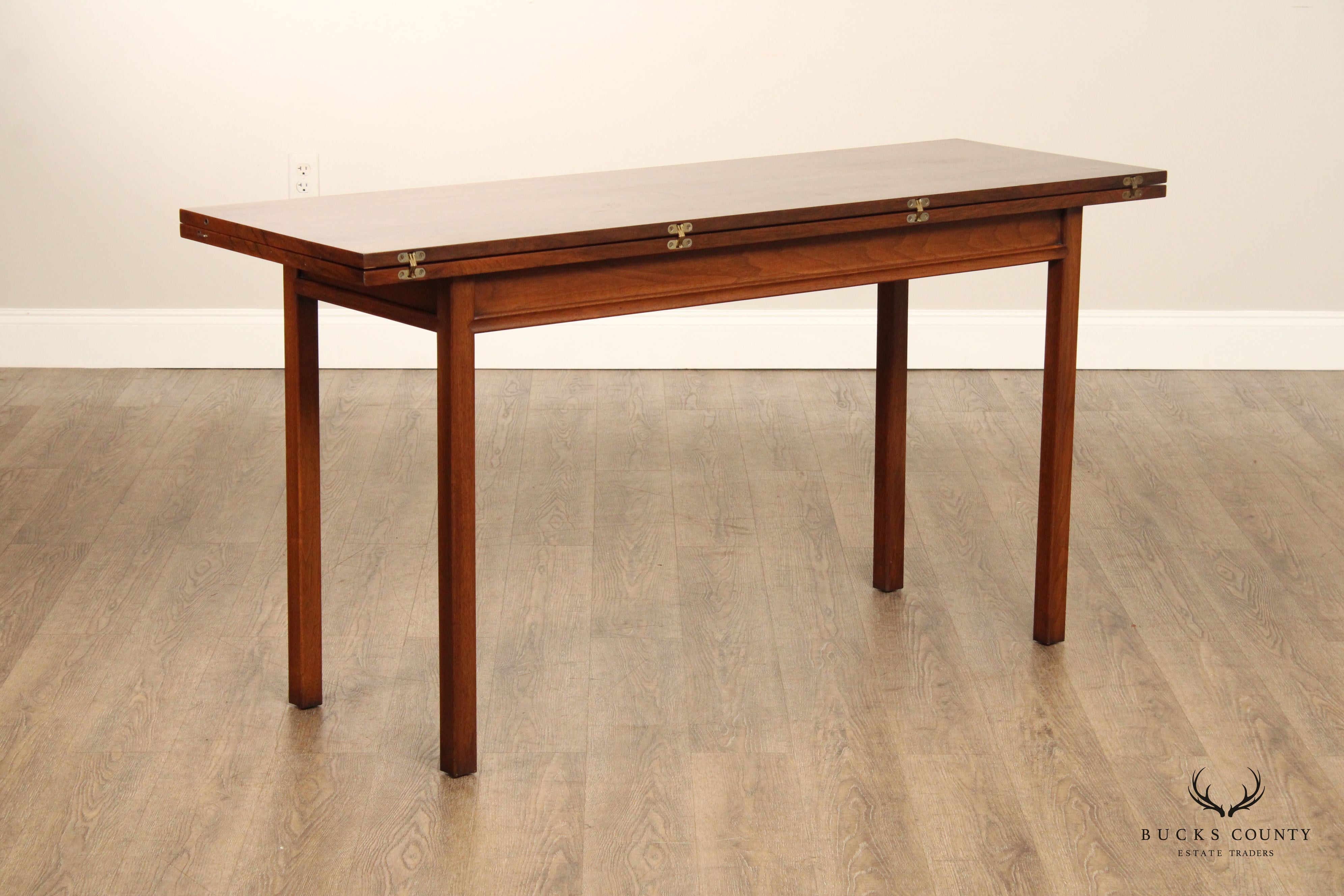 John Stuart Mid Century Modern Rosewood Flip Top Console Table