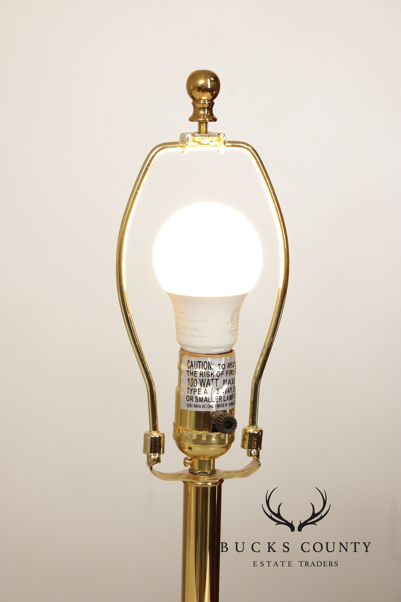 Vintage Pair of Brass Table Lamps