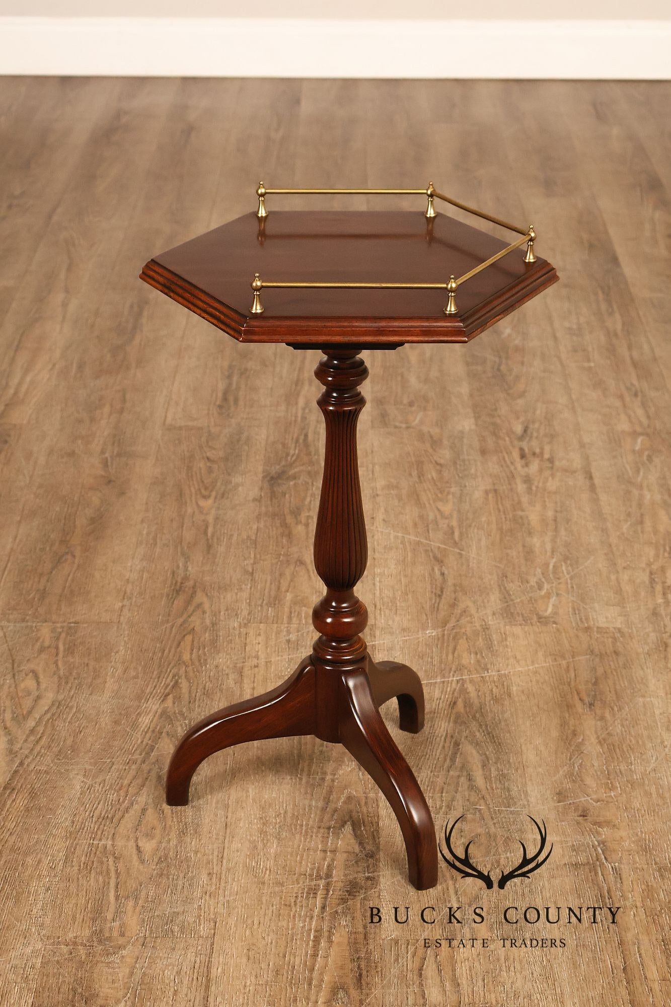 Ethan Allen Georgian Court Cherry Hexagon Side Table