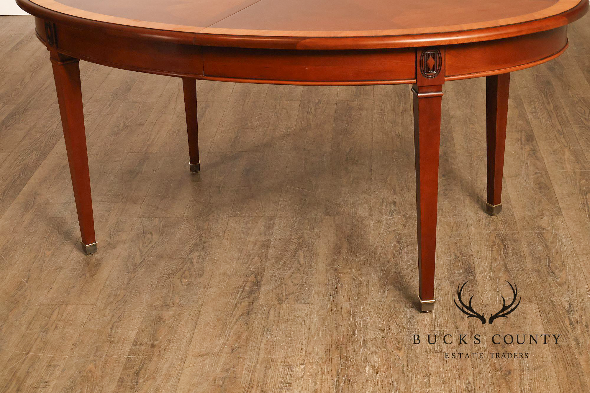 Harden Oval Cherry Banded Dining Table With Two Leaves