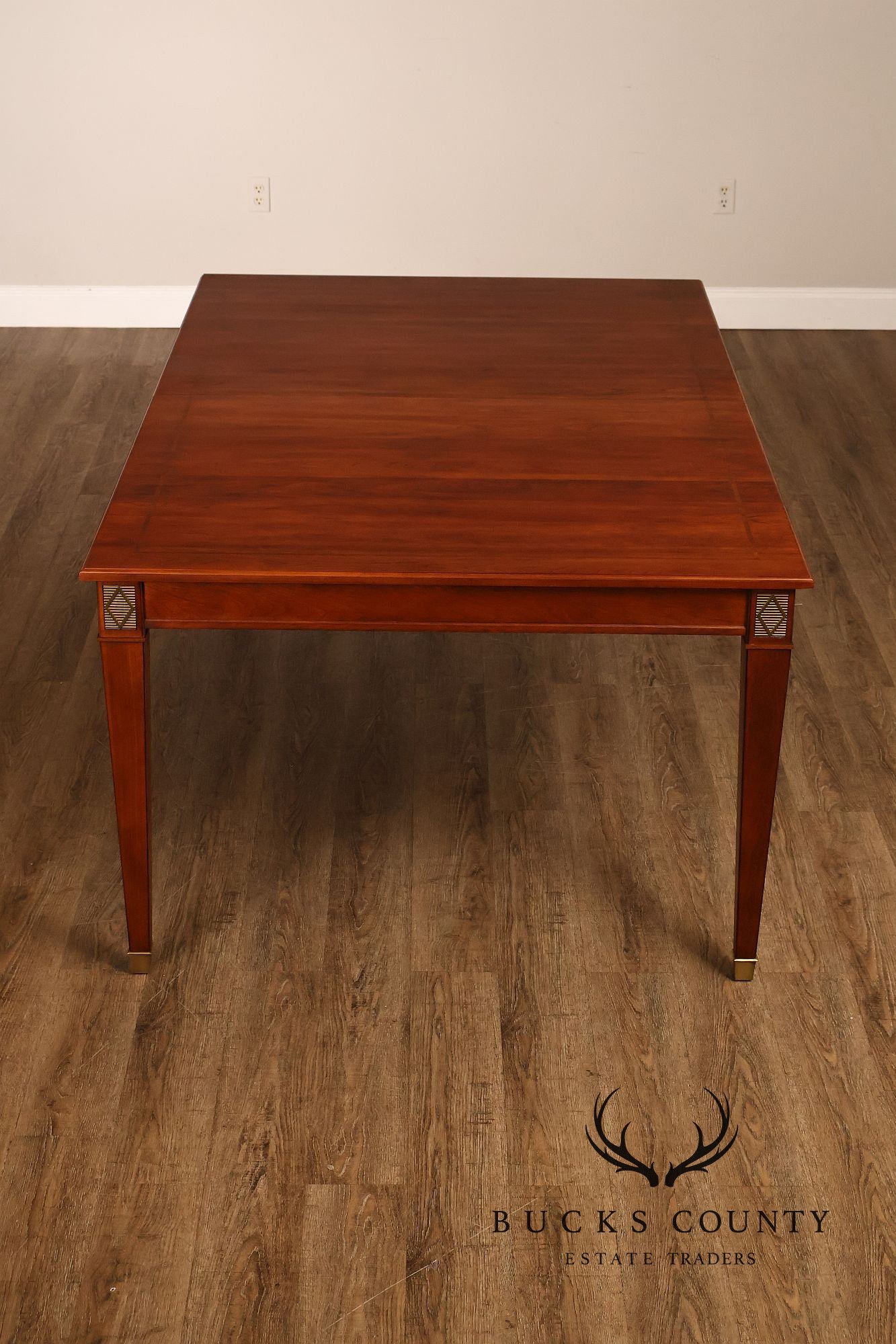 Stickley Directoire Style Cherry Dining Table With Two Leaves