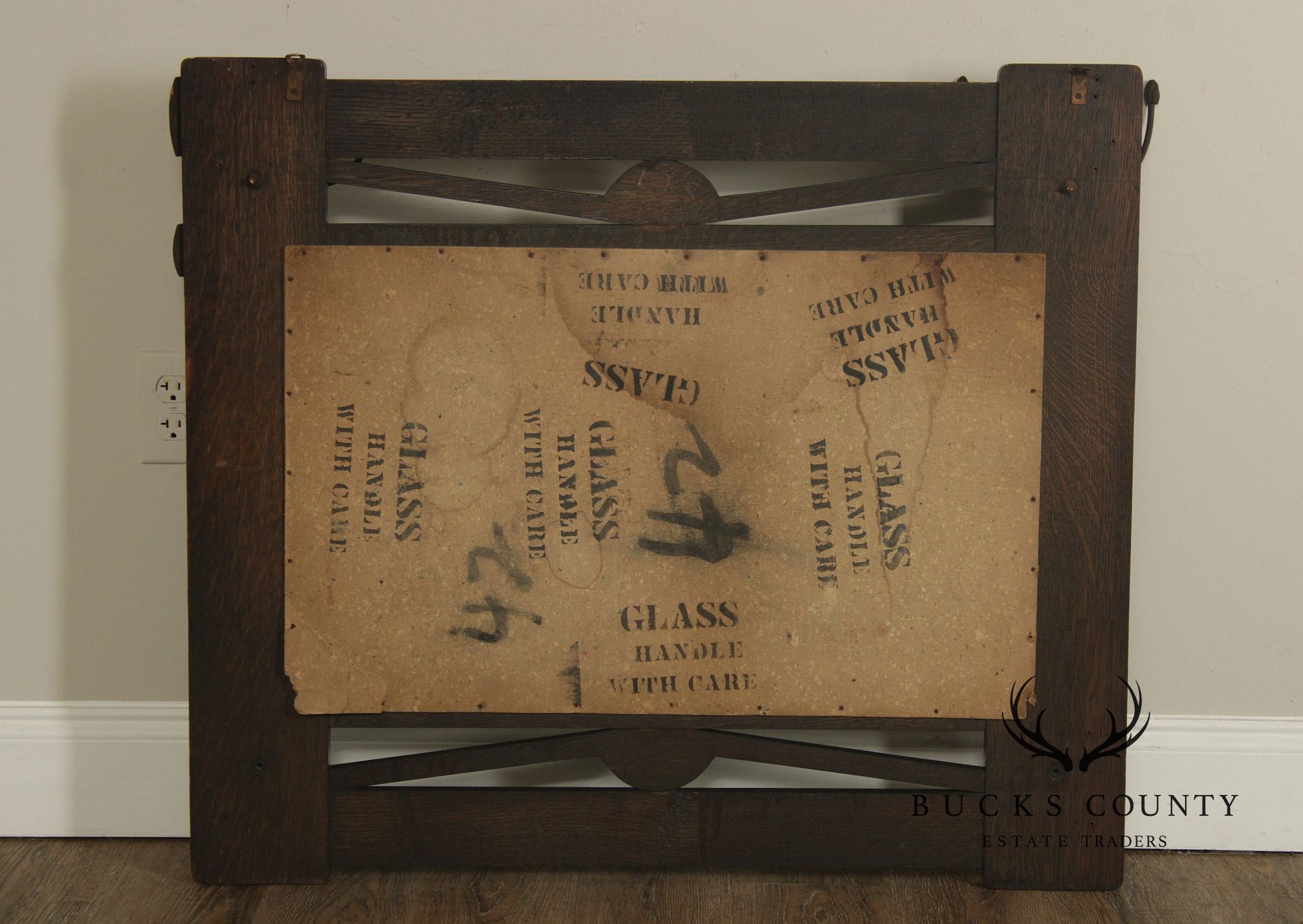 Arts and Crafts Oak Wall Mirror