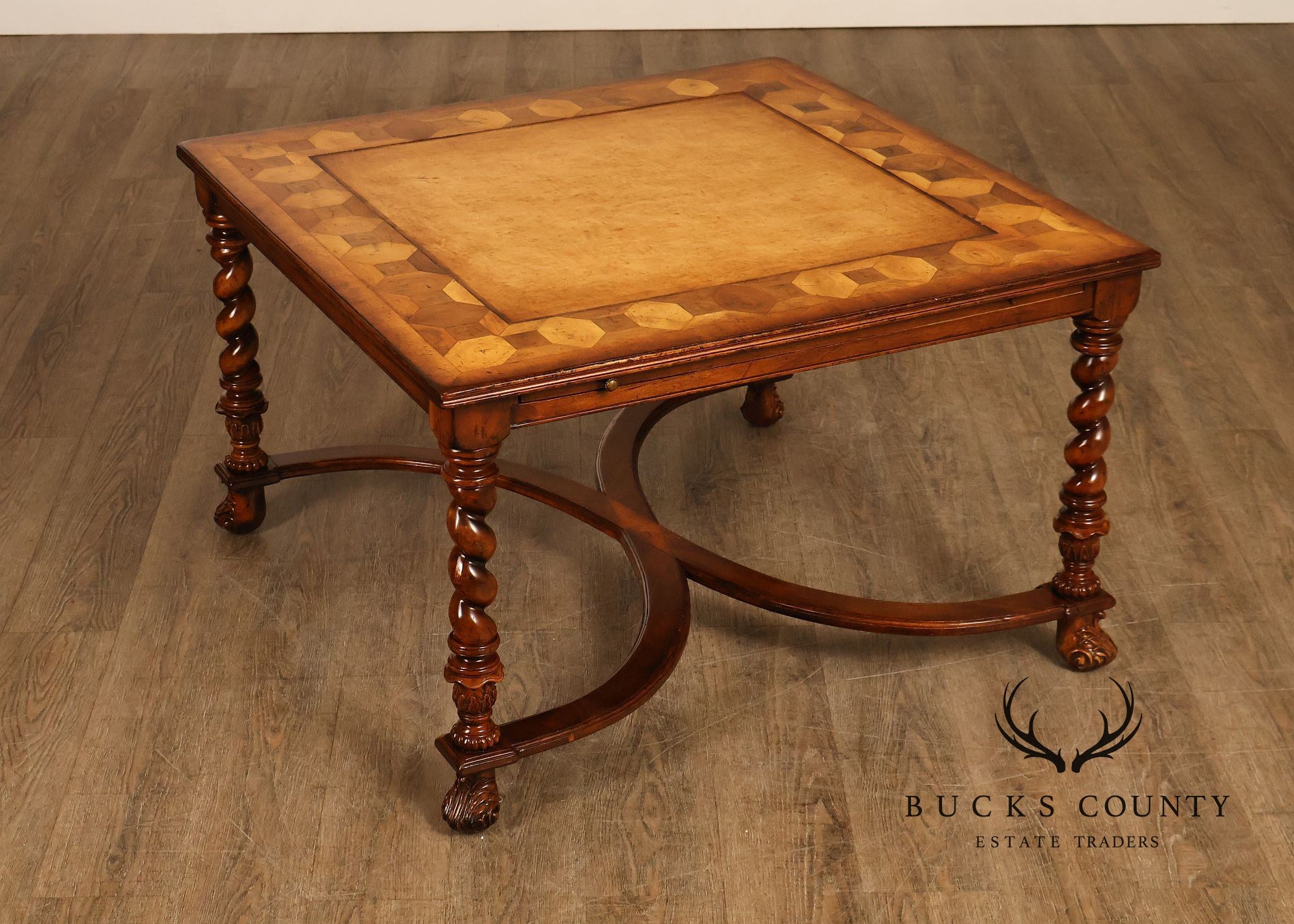 Jonathan Charles Square Top Oyster Coffee Table With Slides