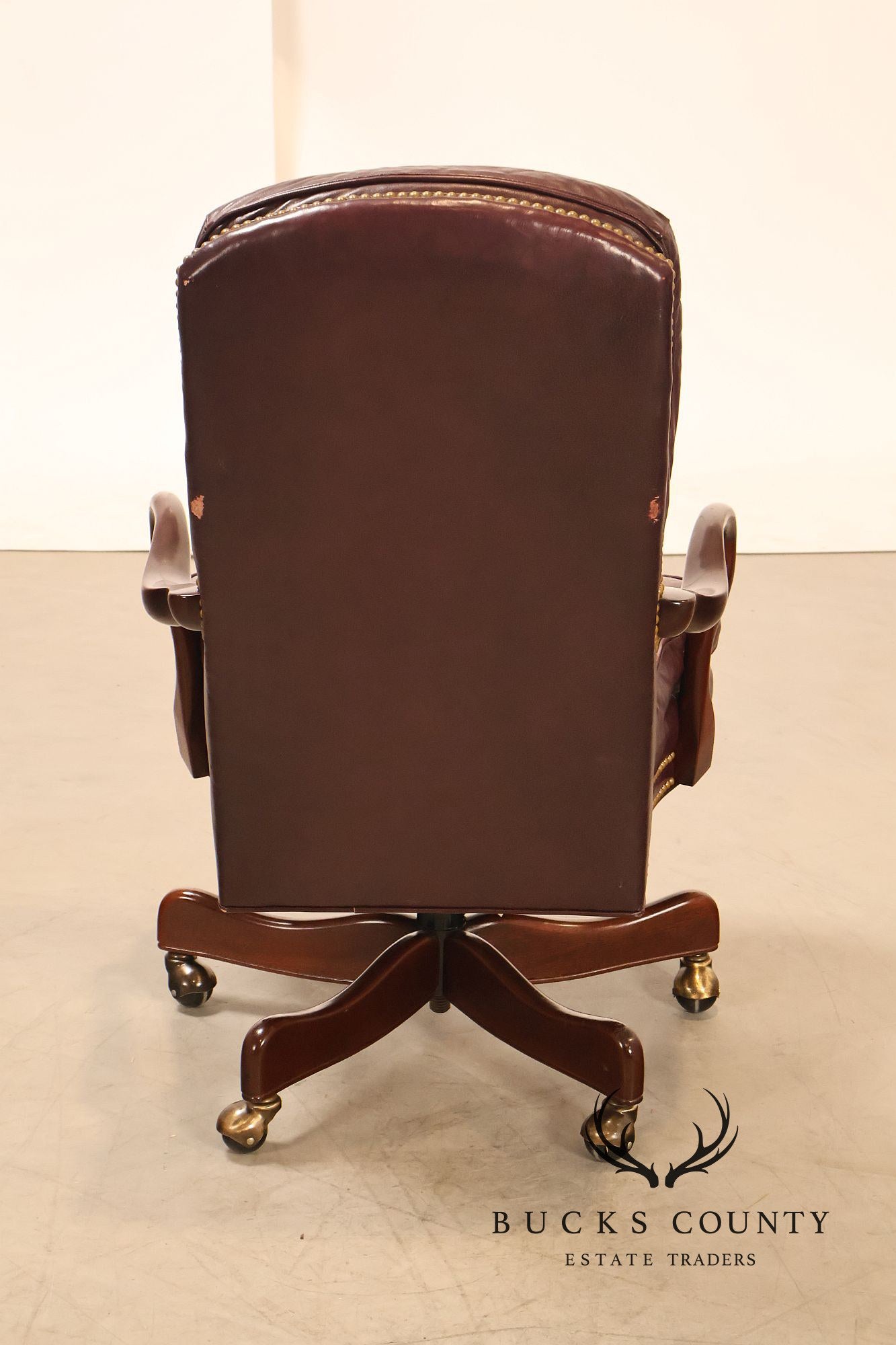 Hancock & Moore Vintage Burgundy Leather Executive Office Chair