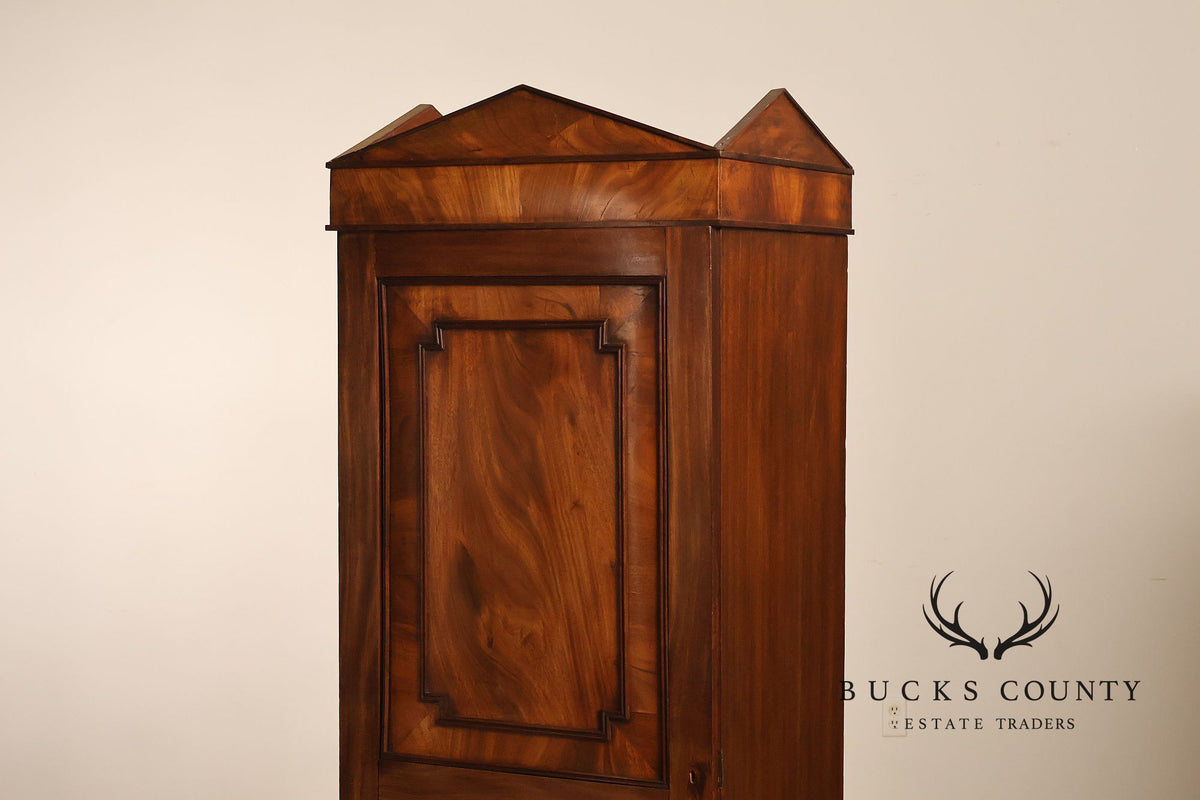 Antique Georgian Style Pair Of Single Door Wardrobe Armoires