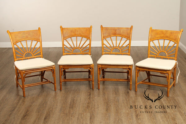 Lexington Furniture Set of Four Rattan Dining Chairs