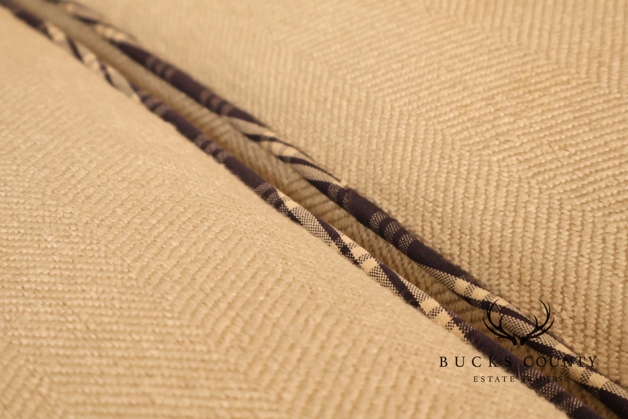 Ethan Allen Vintage Chippendale Style Upholstered Sofa