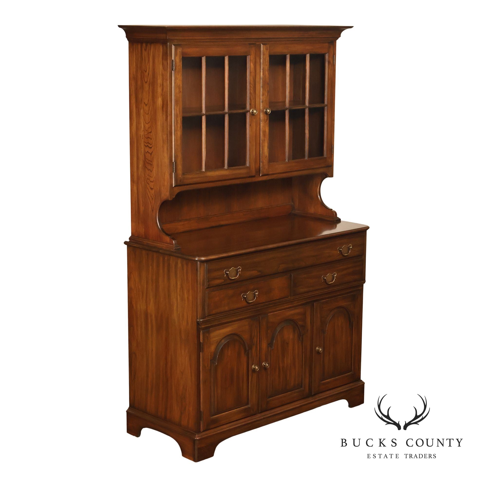Pennsylvania House Vintage Cherry Step Back Hutch China Cabinet