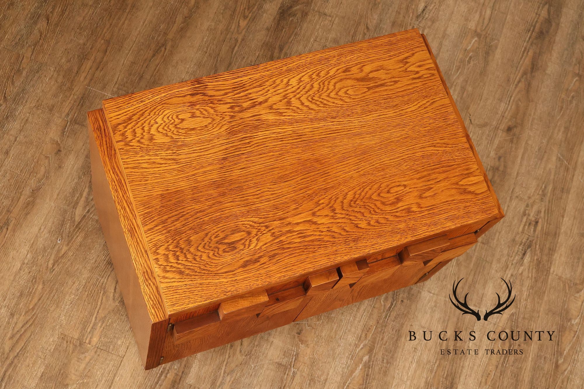 Lane Staccato Pair of Brutalist Nightstands