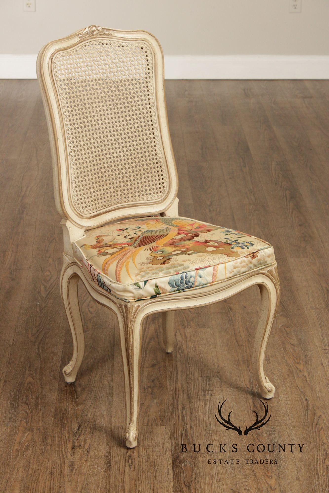Henredon French Louis XV Style Vintage Set of Six Cane Back Dining Chairs