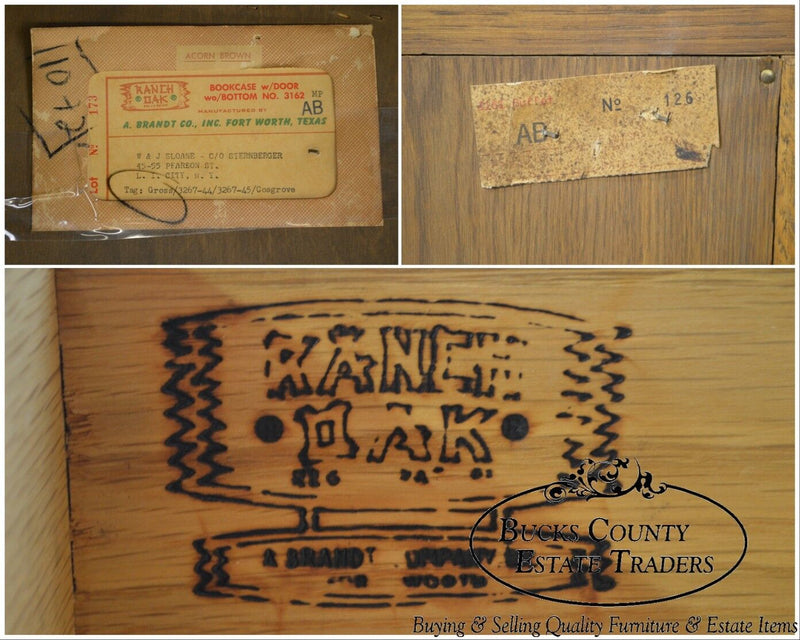 Brandt Ranch Oak Large 2 Piece Bookcase Hutch Cabinet