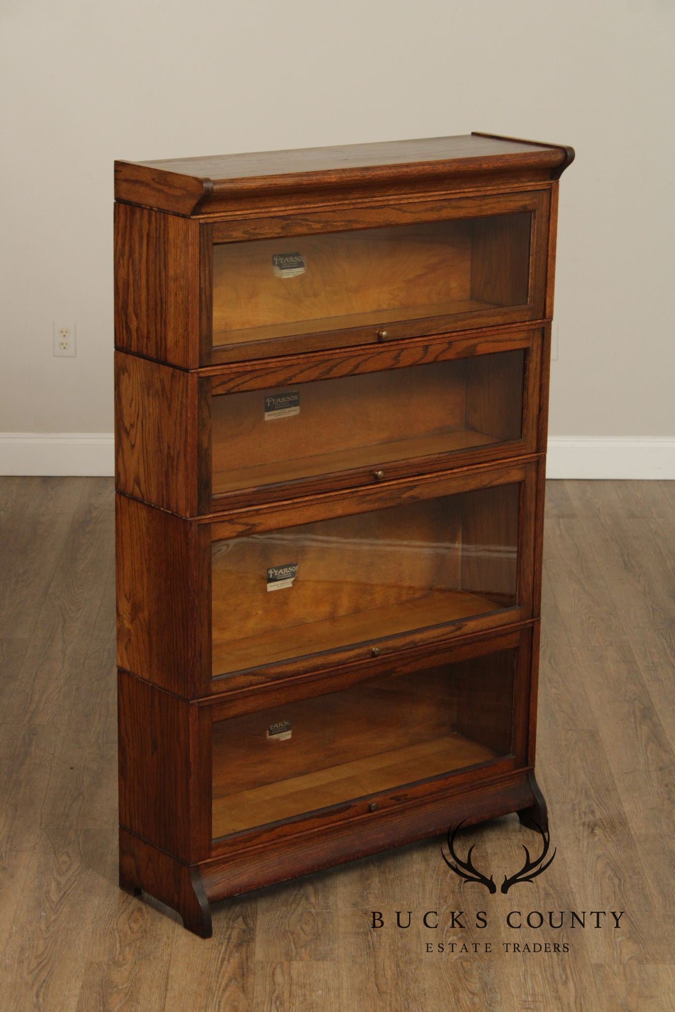 Pearson Antique Oak Four Stack Barrister Bookcase
