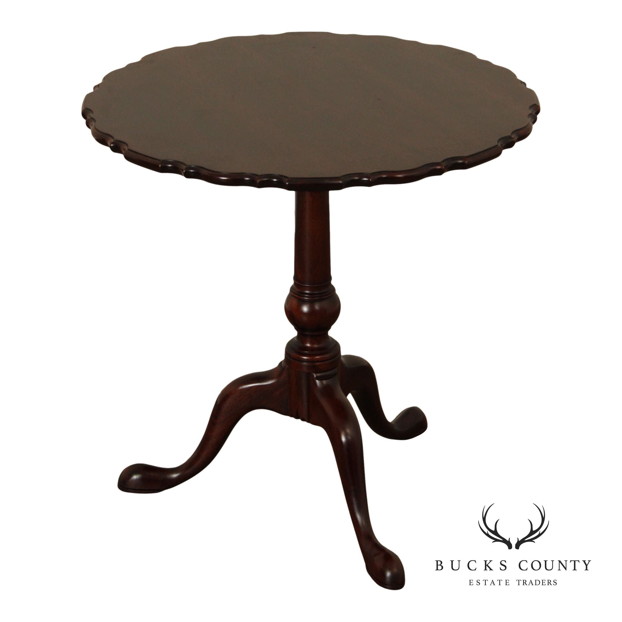 Stickley Federal Style Mahogany Pie Crust Tea Table