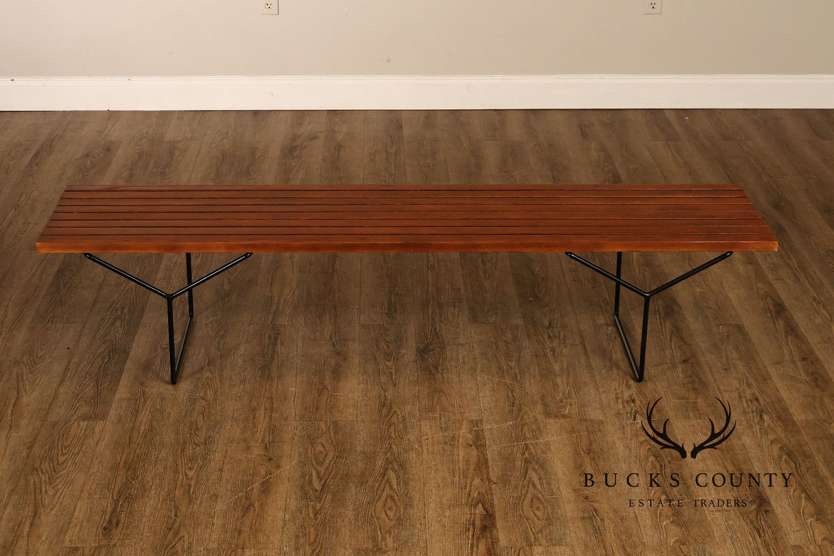 Knoll Mid Century Modern 'Bertoia' Teak Bench