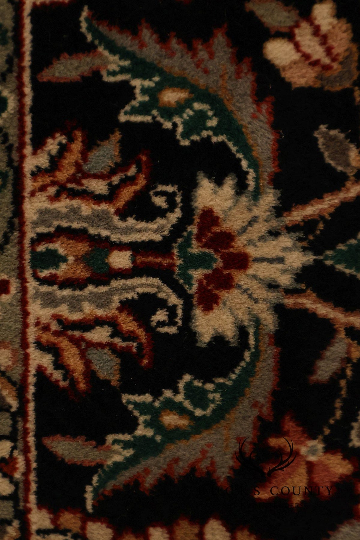 Hand Knotted Persian Style Area Rug With Medallion And Floral Motif