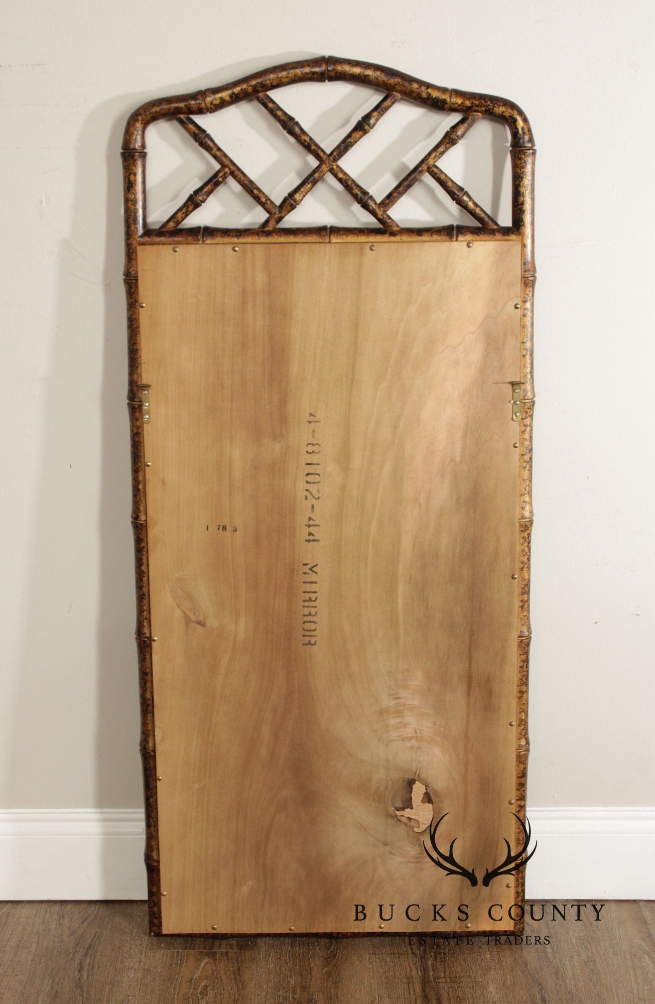 Henredon Hollywood Regency Faux Bamboo Wall Mirror