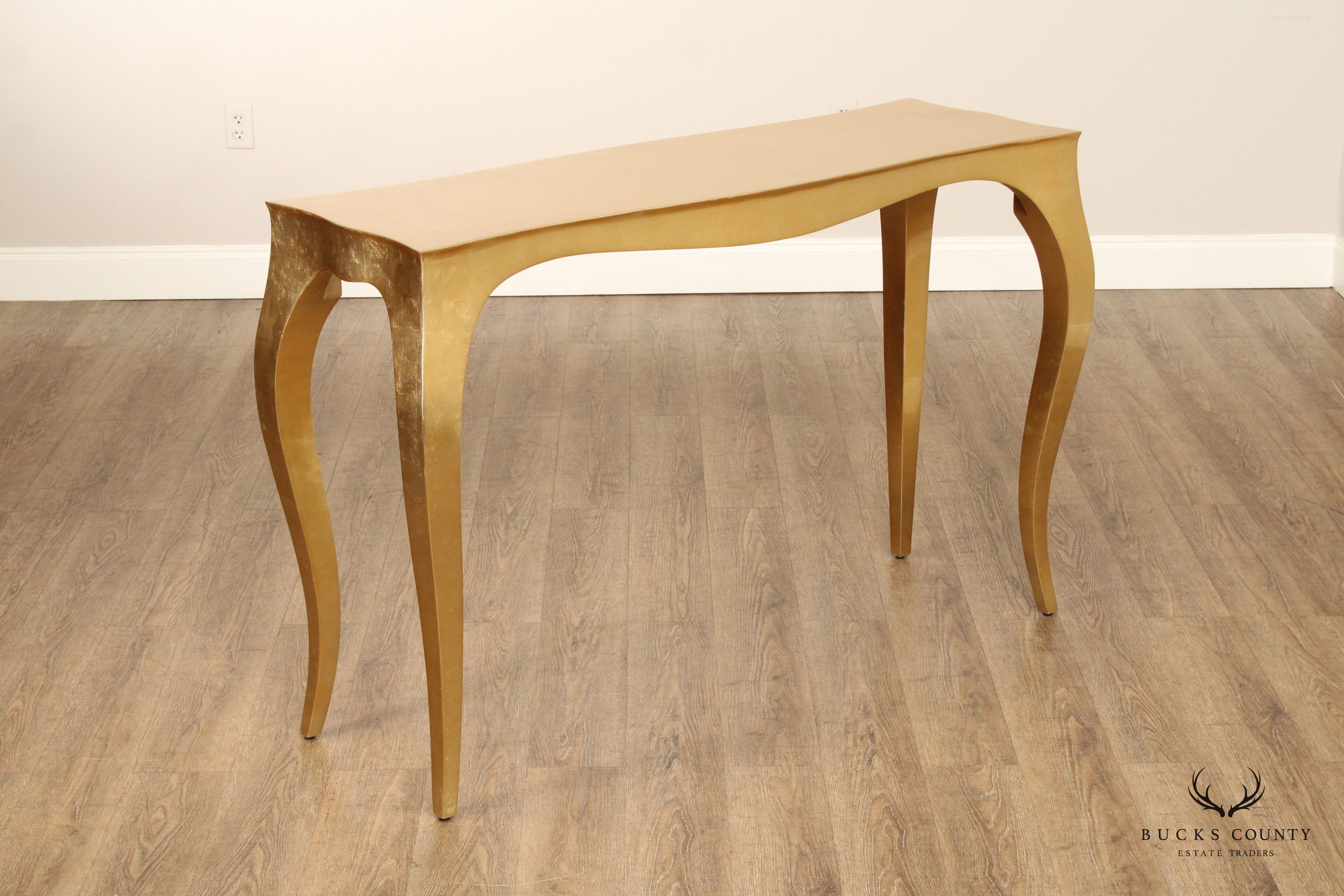 Alden Parkes 'Chantal' Gold Finished Console Table