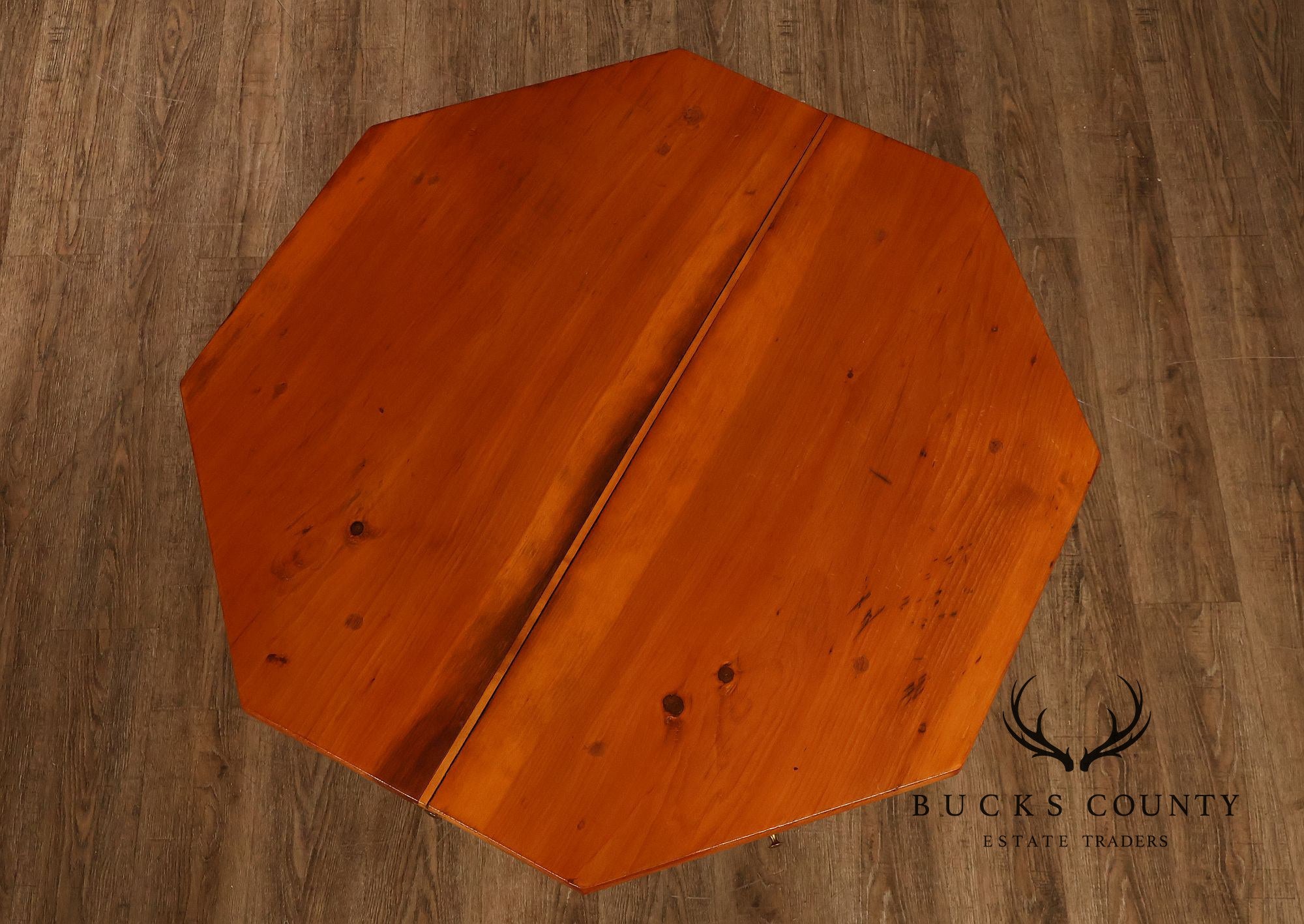 Antique Continental Pine Octagonal Rent Table