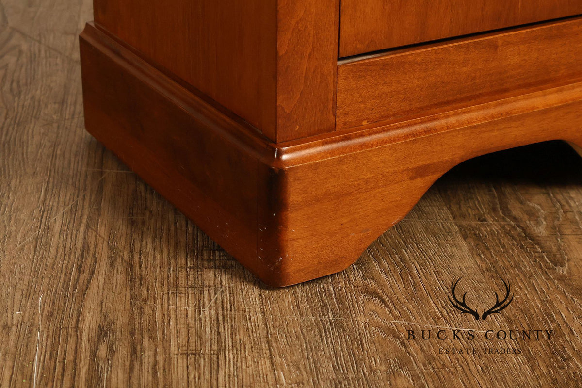 HPL Shermag Louis Philippe Style Pair of Cabinet Nightstands