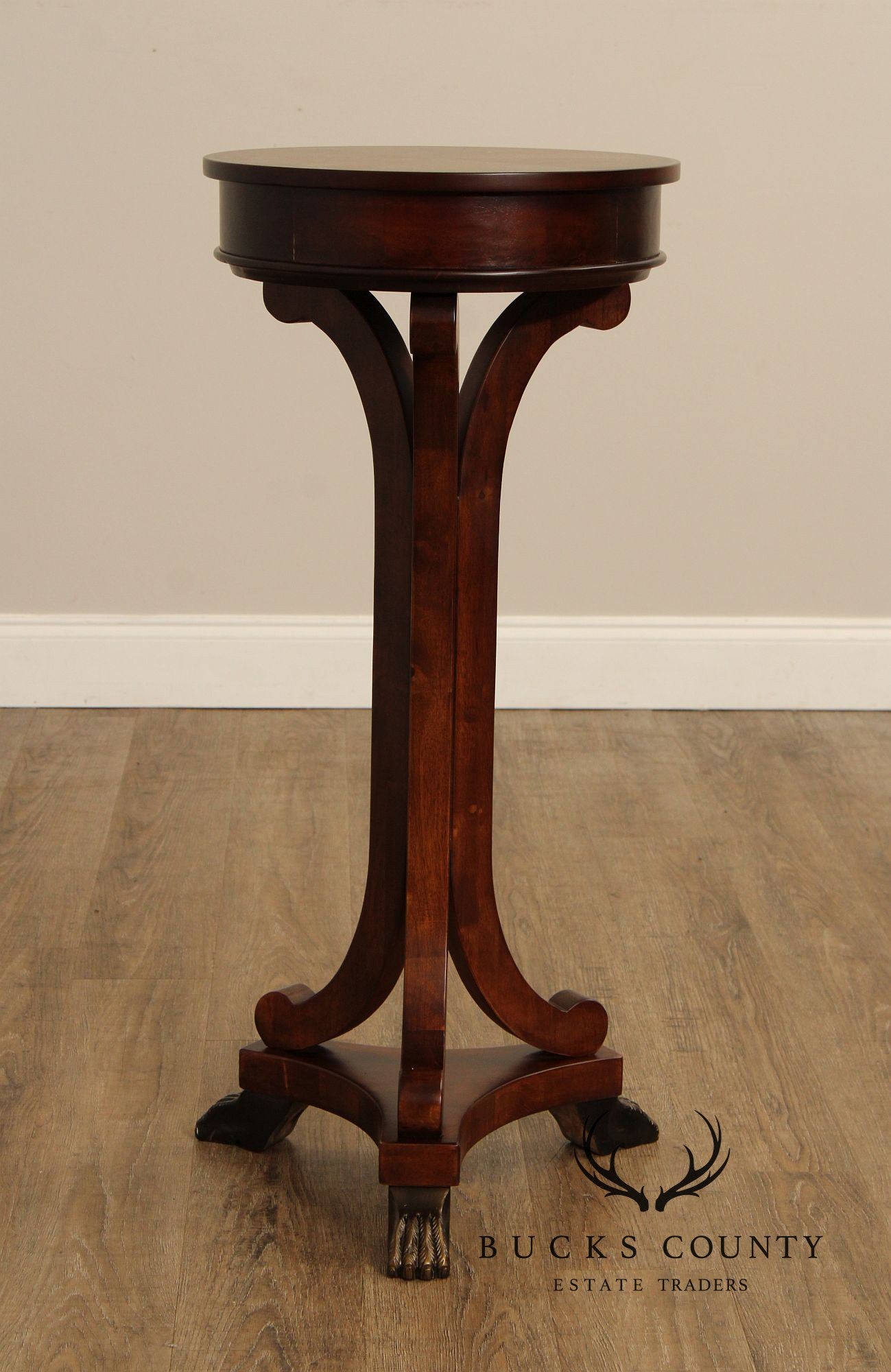 Empire Style Cherry Claw Foot Pedestal