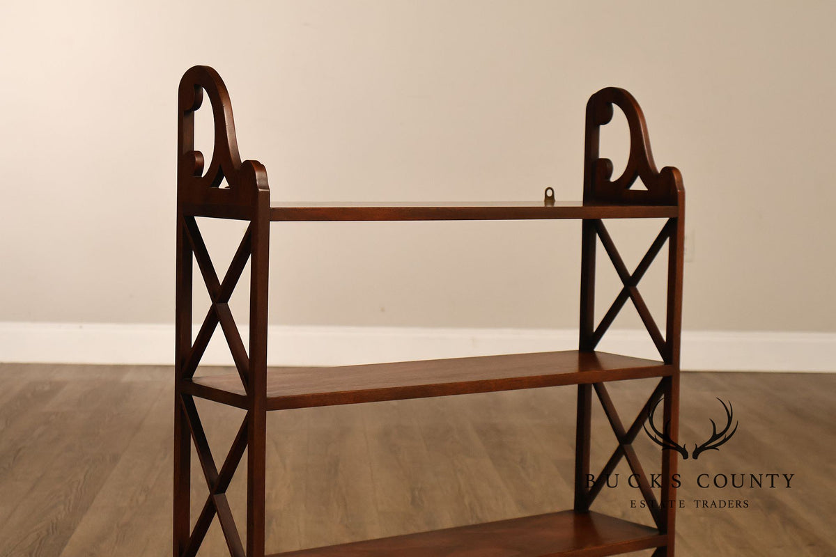 Kittinger Williamsburg Adaptation Mahogany Hanging Wall Shelf
