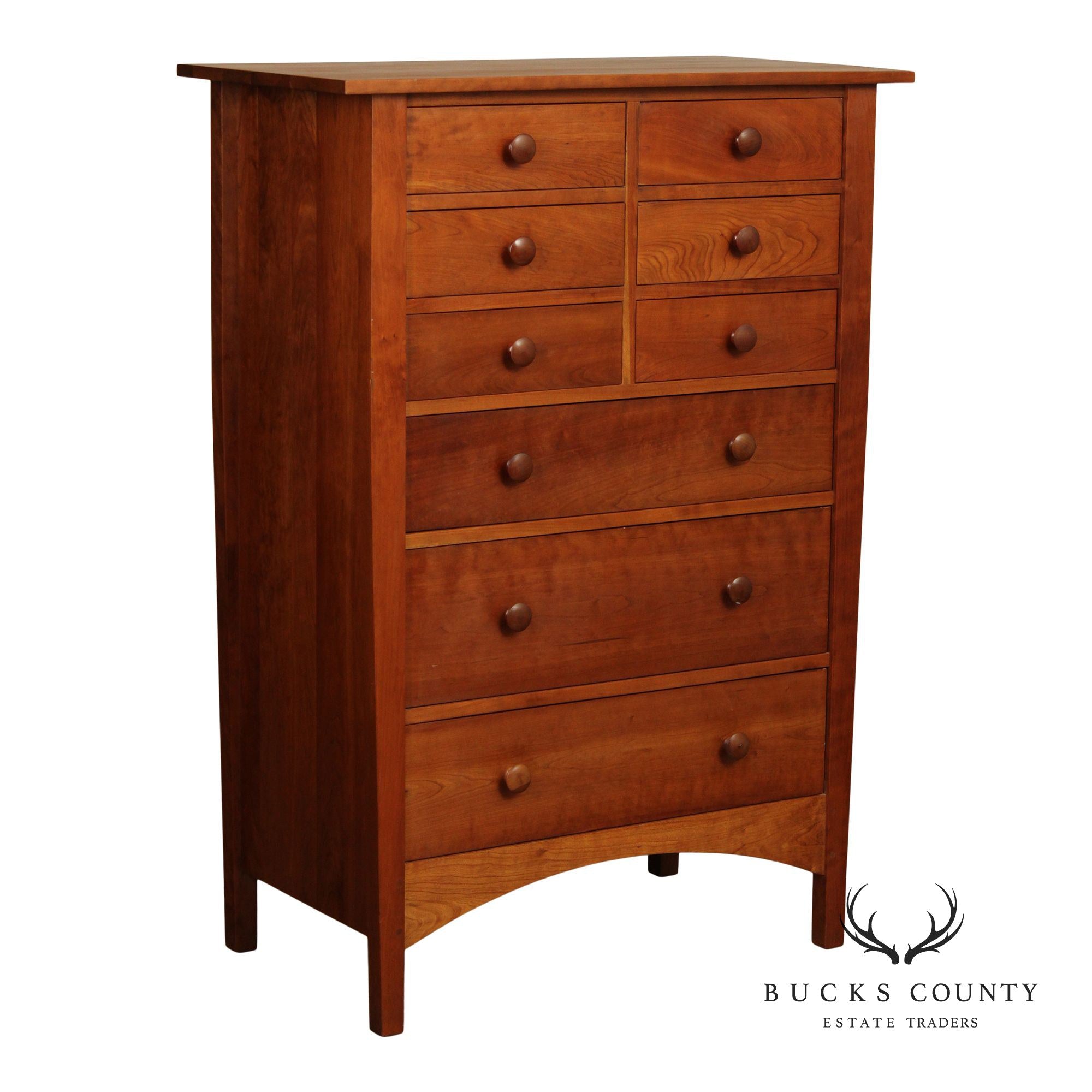 Stickley Mission Collection Harvey Ellis Cherry Nine-Drawer Chest