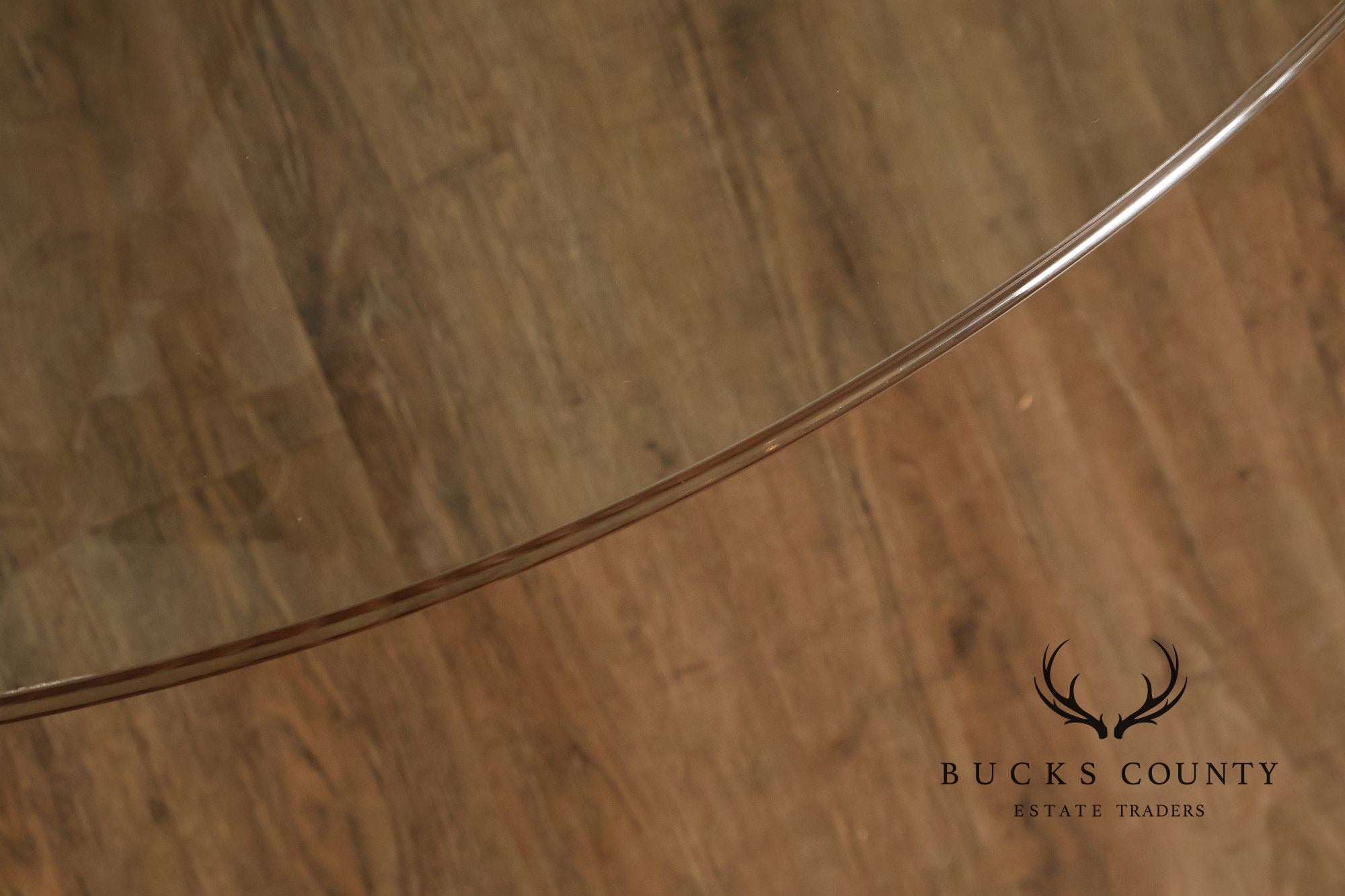 Ficks Reed Round Glass Top 'Sheaf of Wheat' Dining Table