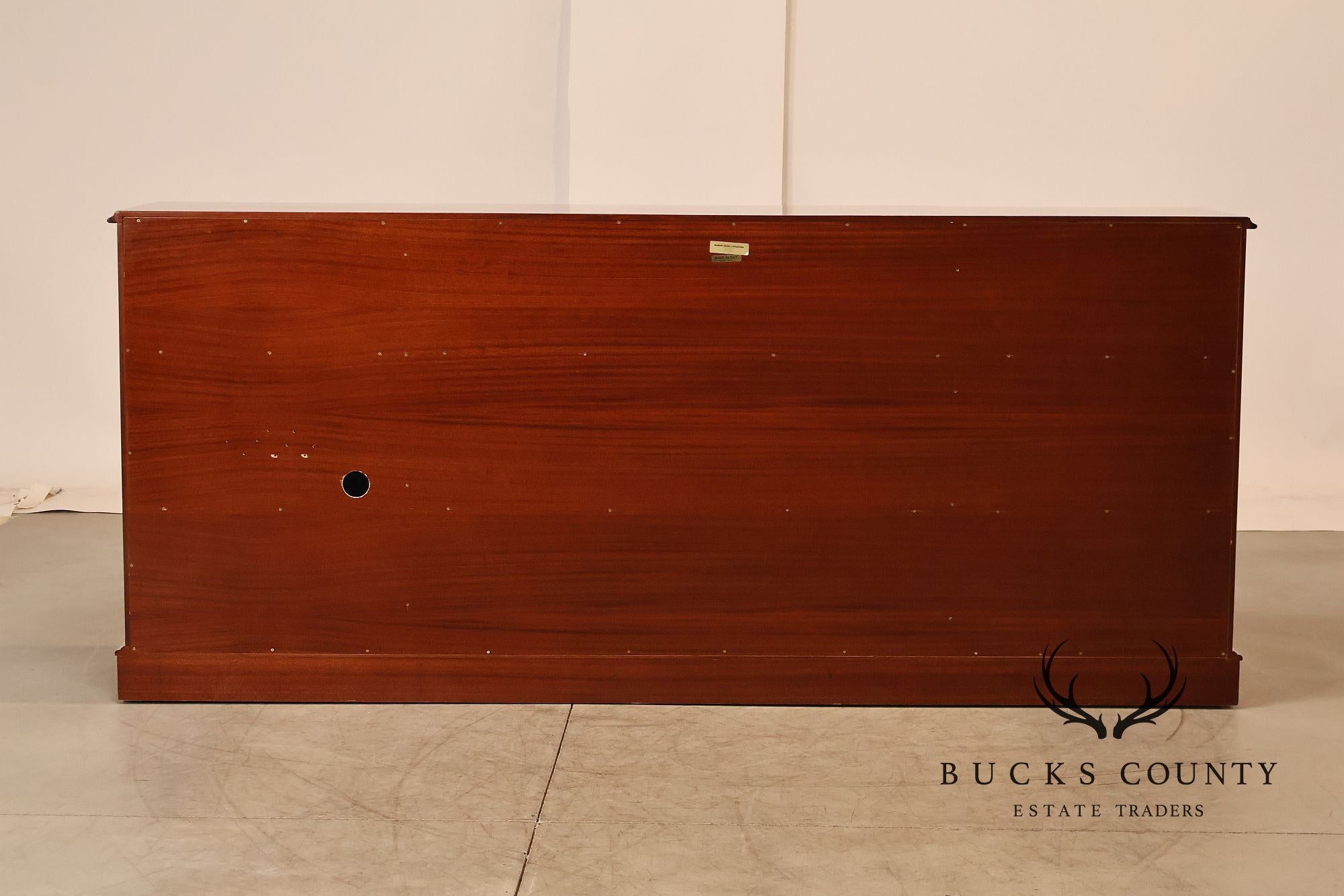 Flame Mahogany Breakfront Buffet Sideboard with Drop Front Secretary Desk