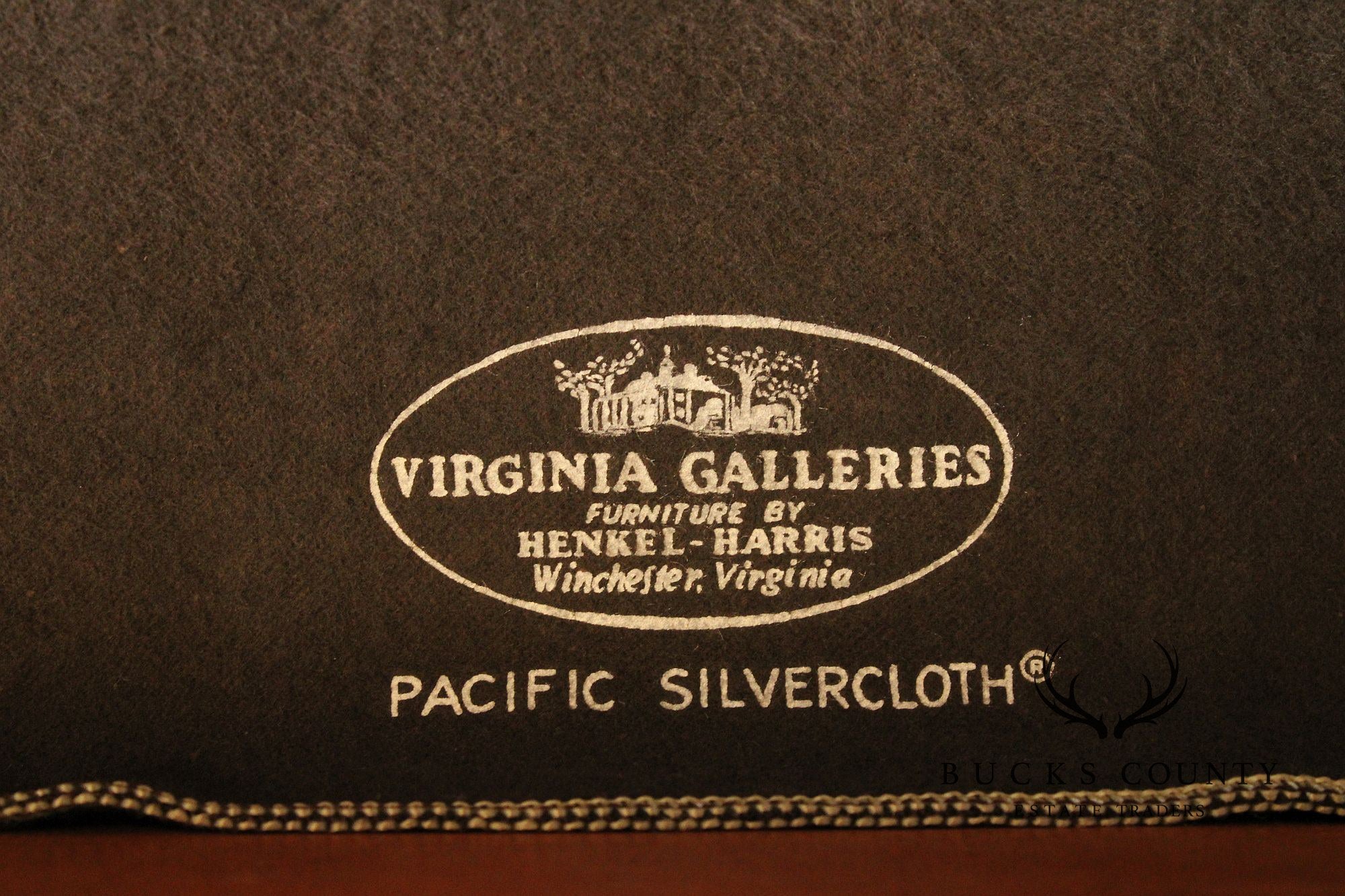 Henkel Harris Georgian Style Inlaid Mahogany Breakfront Bookcase